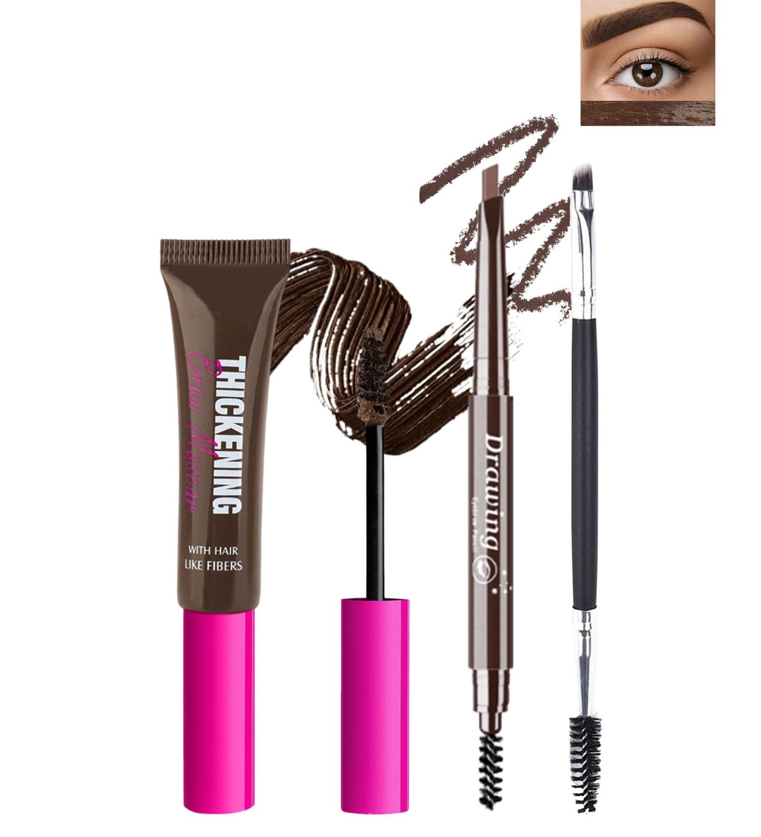 Tinted Brow Gel Kit-1 Espresso Tinted Eyebrow Mascara Gel & 1 Eyebrow Pencil Dark Brown Waterproof Thickening Long Lasting Transfer-Proof Brow Glue Fill Shaping Eyebrow with Brow Tool & Brush-Set 7 Set 7 Espresso - Buy Online on GoSupps.com