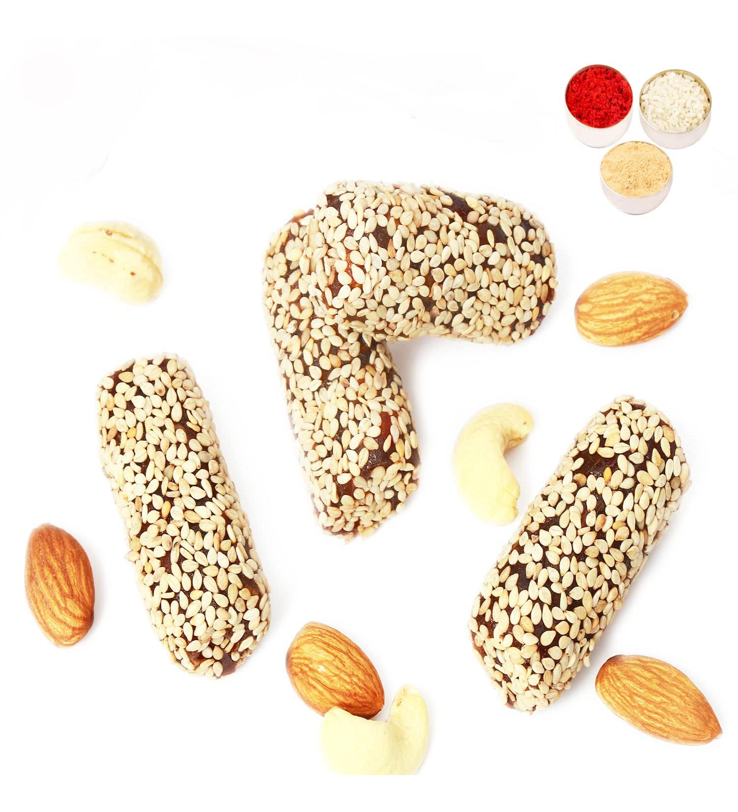 Ghasitaram Gifts Bhaidooj Gifts Sugarfree Sweets - Sugarfree Khajoor/Dates Roll 200 GMS (200 GMS)