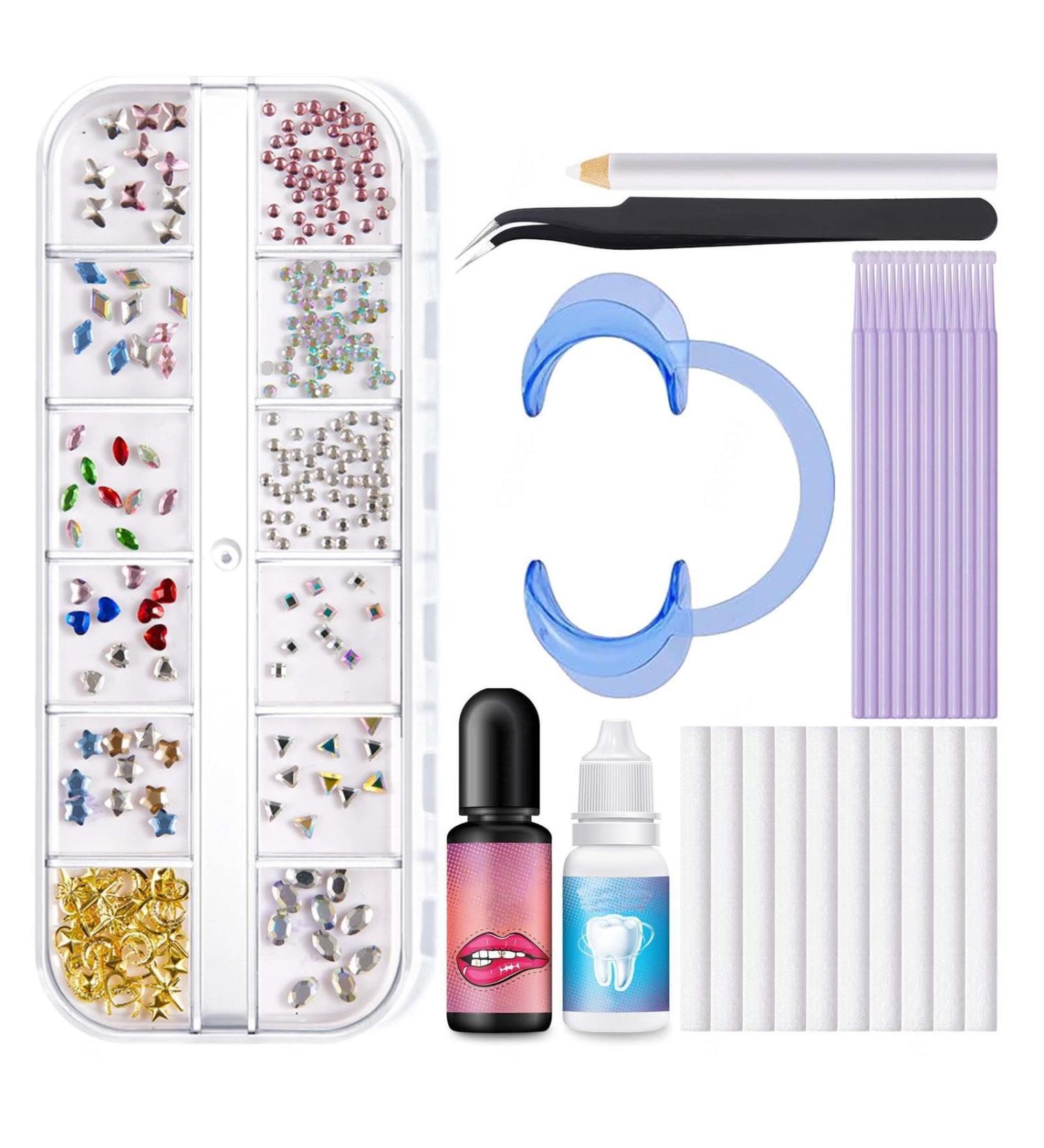 LFLIFENG Dental Stone Set - 8 Styles of Tooth Diamond Jewelry for Sparkling Creations | International Shipping Available - Buy Online on GoSupps.com