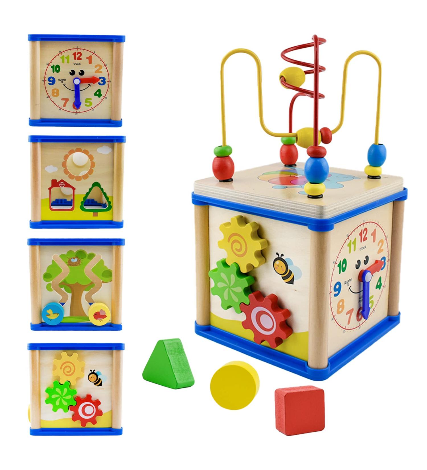 Surplex Motor Cubes Pearls Labyrinth - 5-in-1 Play Center Activity Cube for Babies | Montessori Learning Toys | Perfect Gift for Boys & Girls 12 Months+ - Buy Online on GoSupps.com