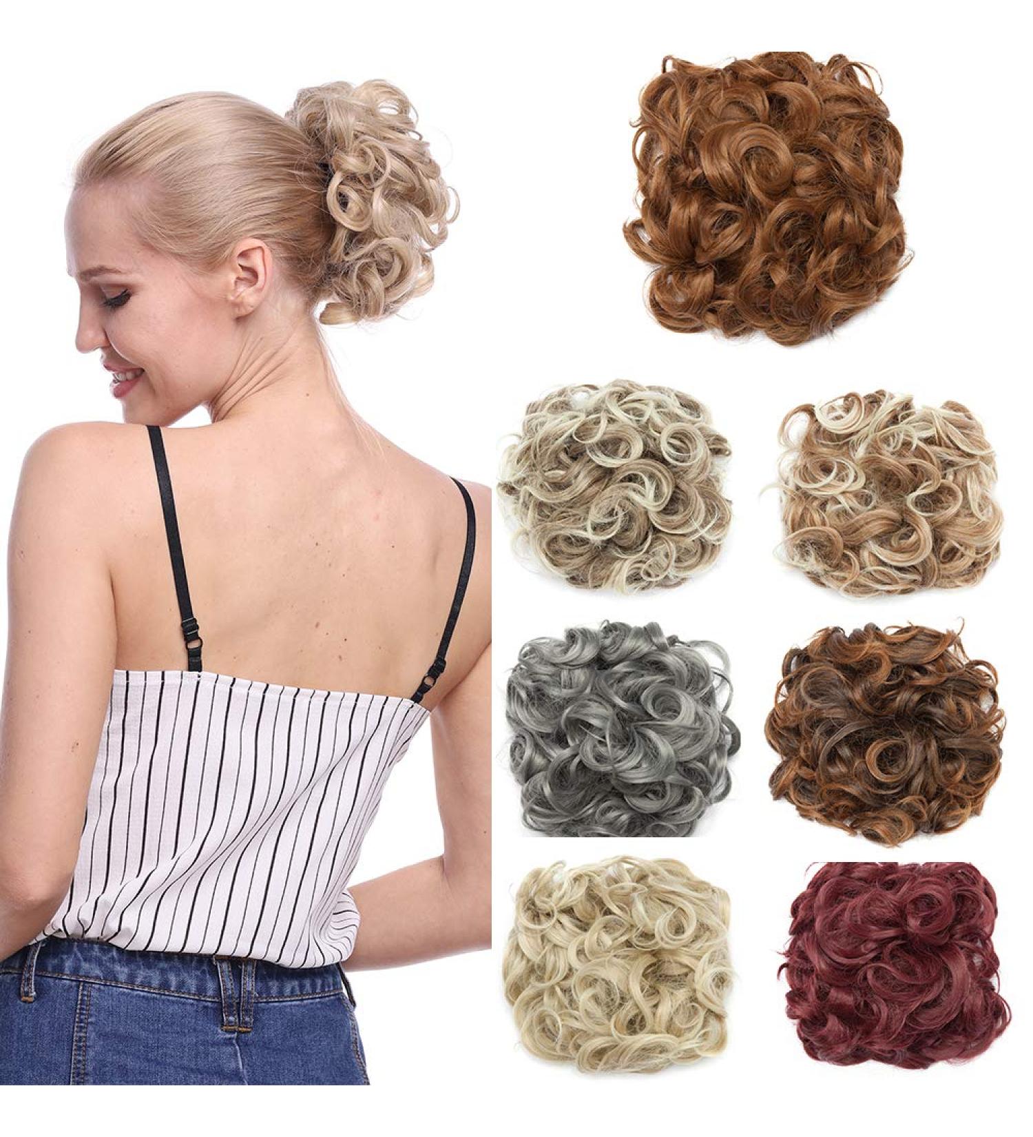 Buy SEGO Real Hair Extensions Bun Hairpiece - Light Brown Updos & Hair Ties for Perfect Hairstyles - Buy Online on GoSupps.com