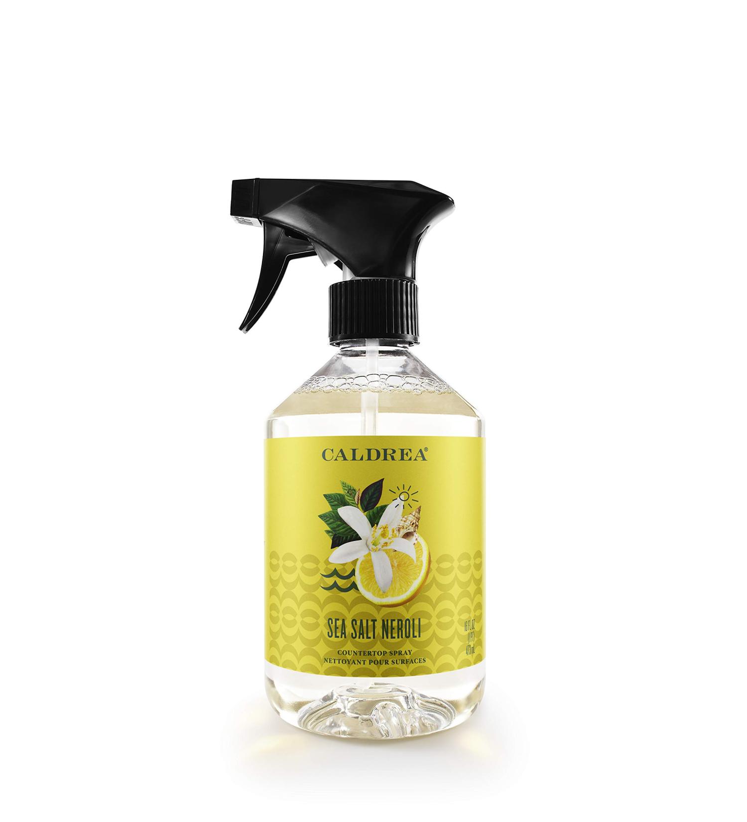 Caldrea Sea Salt Neroli Multi-surface Countertop Spray Cleaner 16 oz - Plant-based Formula with Vegetable Protein Extract - Buy Online on GoSupps.com