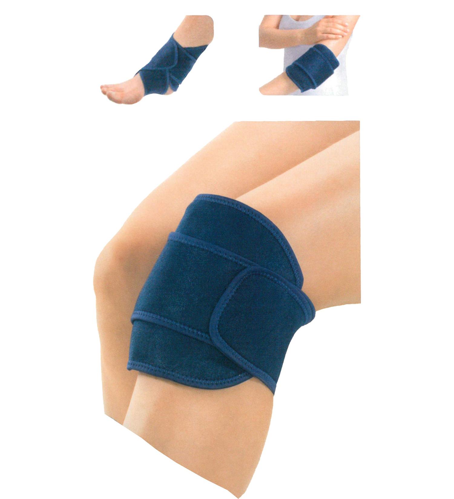 Brandseller Adjustable Warm-Cool Compress Set for Knee Elbow & Ankle - Reusable Gel Pads (2 Pack) - 18x13 cm - Blue/Red - Buy Online on GoSupps.com