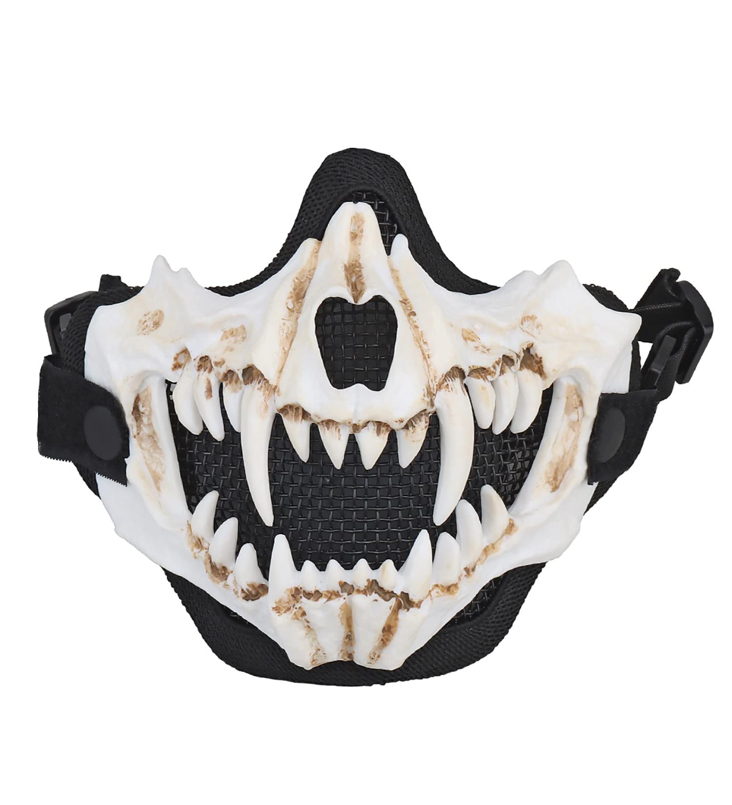 Buy Joyasus Tactical Half-Sighted Mask - Breathable Airsoft Steel Skull Protective Gear for Shooting CS Paintball Halloween & Costume Parties - International Shipping Available - Buy Online on GoSupps.com