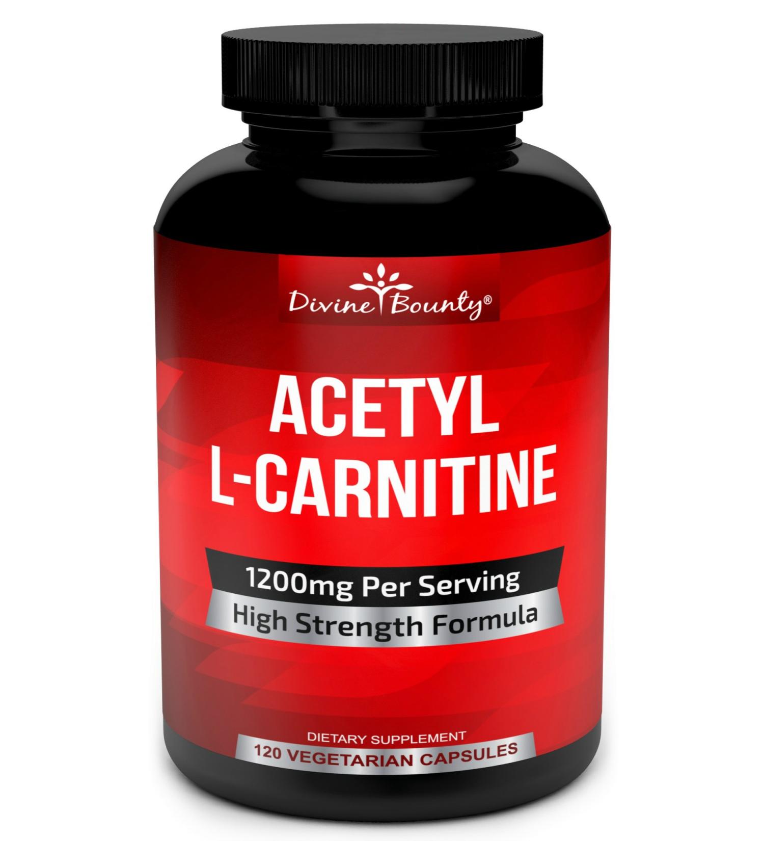 Acetyl L-Carnitine Capsules 1200mg - 120 Vegetarian Capsules | L Carnitine Supplement - Buy Online on GoSupps.com