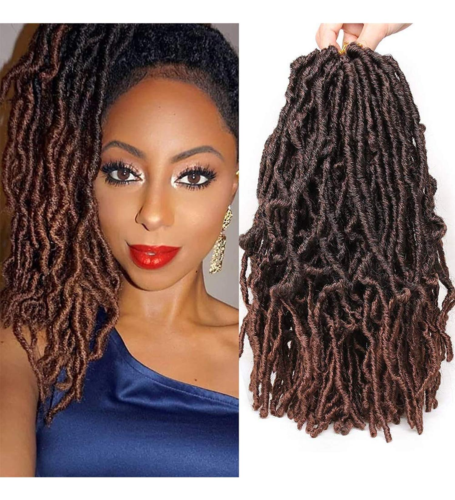 Xtrend 6 Packs 12 Inch Pre-Looped Nu Faux Locs Crochet Braids Hair Extensions for Short Distressed Butterfly Locs Ombre Synthetic Braiding Hair Wavy Gpysy Soft Locs Crochet Hair 18strands/pack 1B/30# 12 Inch (Pack of 6) T30# - Buy Online on GoSupps.com