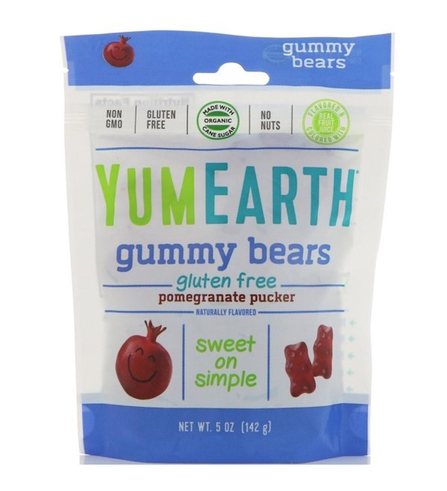 YumEarth Gummy Bears Pomegranate Pucker 5 oz (142 g)