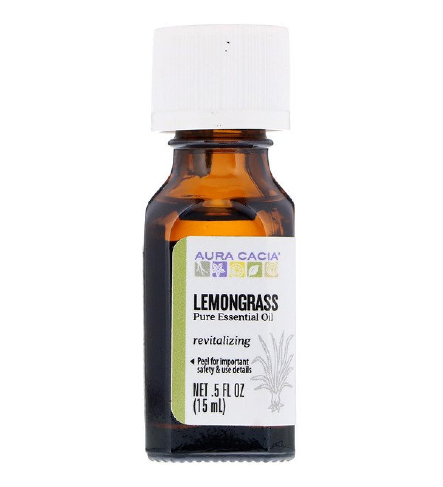 Aura Cacia Pure Essential Oil Lemongrass .5 fl oz (15 ml)