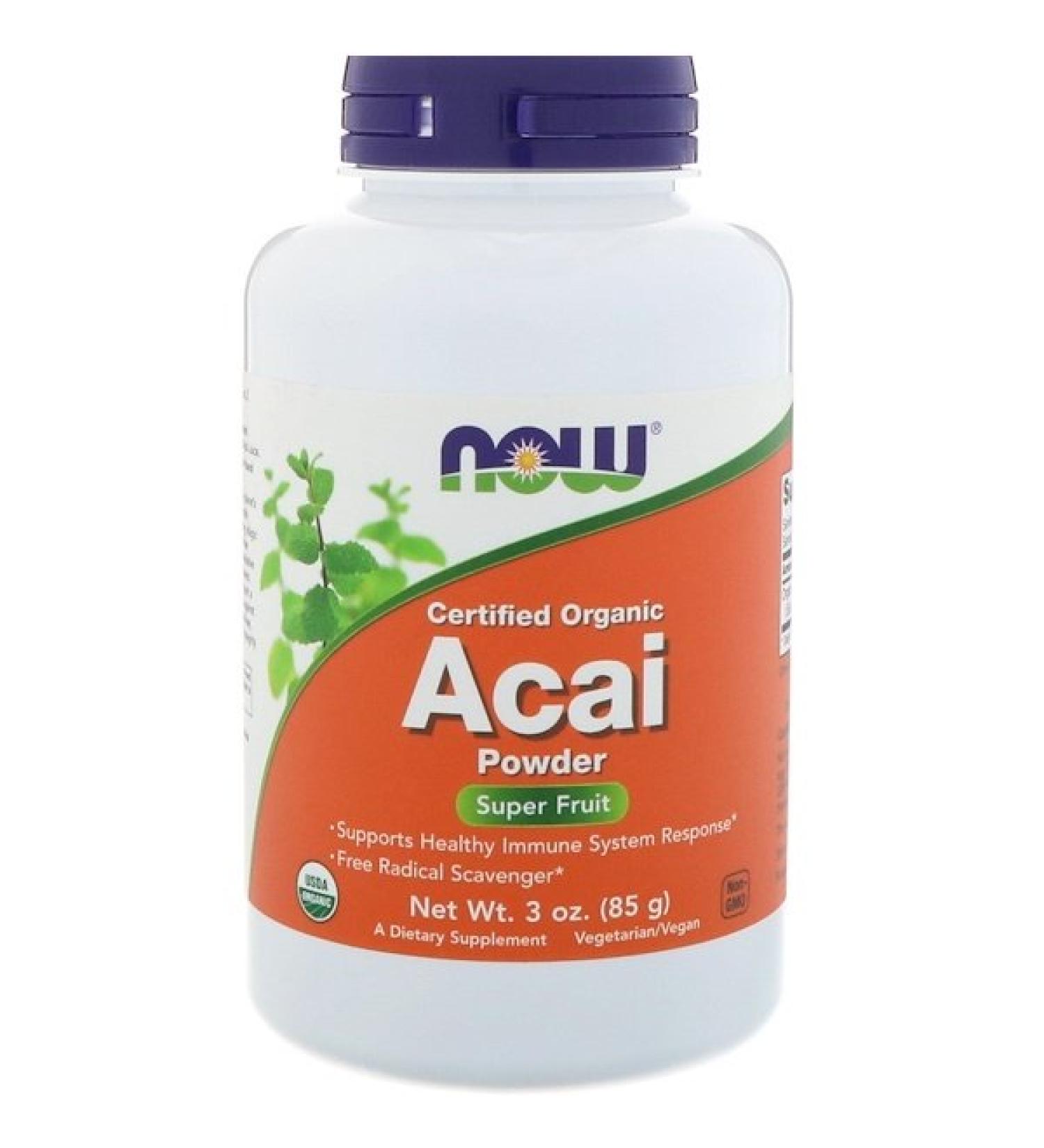 Now Foods Certified Organic Acai Powder 3 oz (85 g)