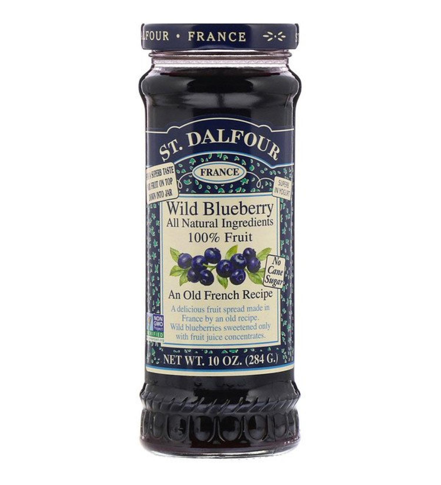 St. Dalfour Wild Blueberry Deluxe Wild Blueberry Spread 10 oz (284 g)