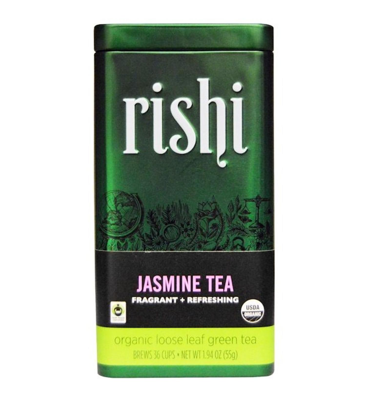 Rishi Tea Organic Loose Leaf Green Tea Jasmine 1.94 oz (55 g)
