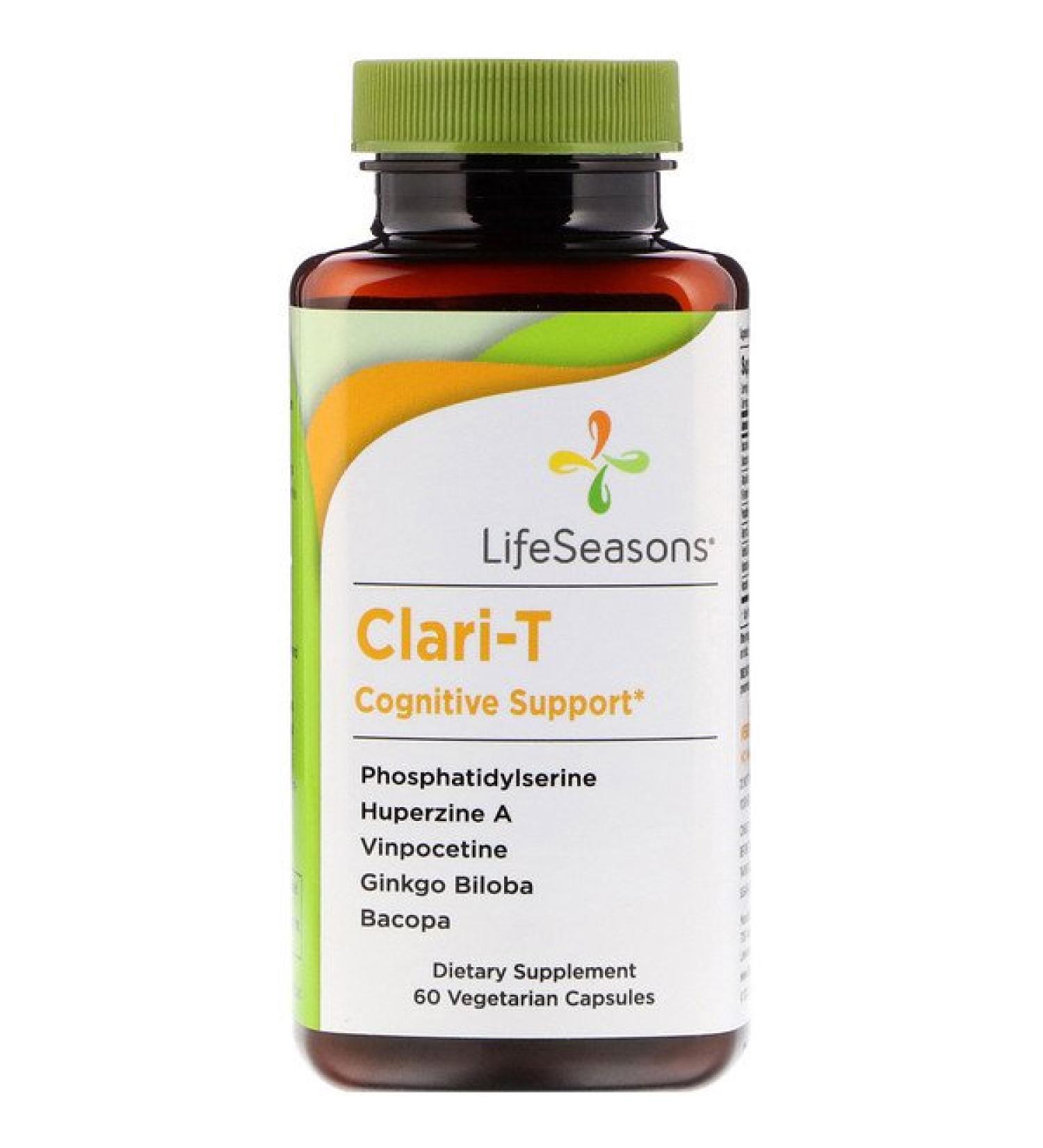 LifeSeasons Clari-T Cognitive Support 60 Vegetarian Capsules