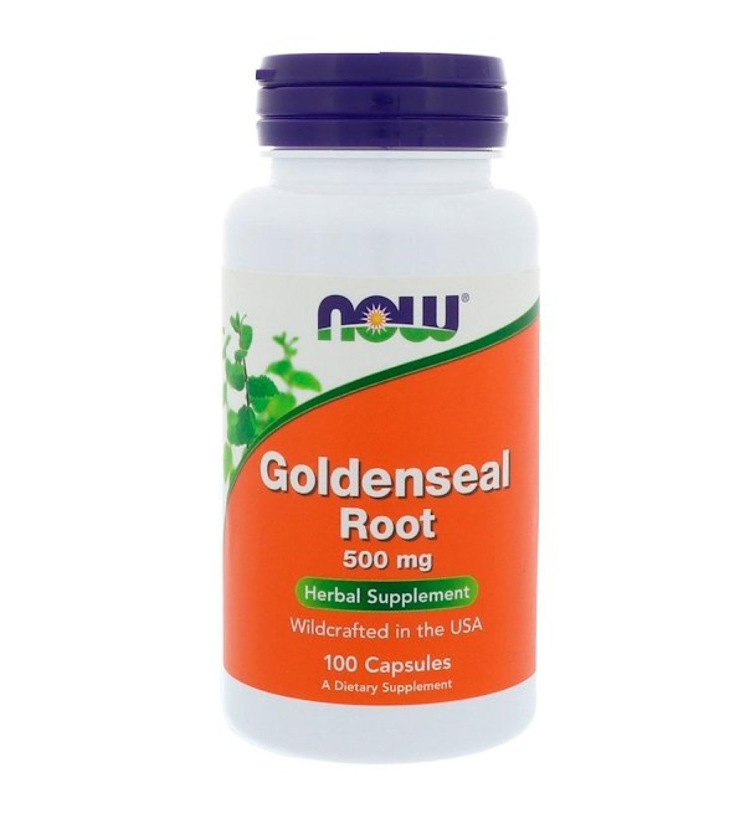 Now Foods Goldenseal Root 500 mg 100 Capsules