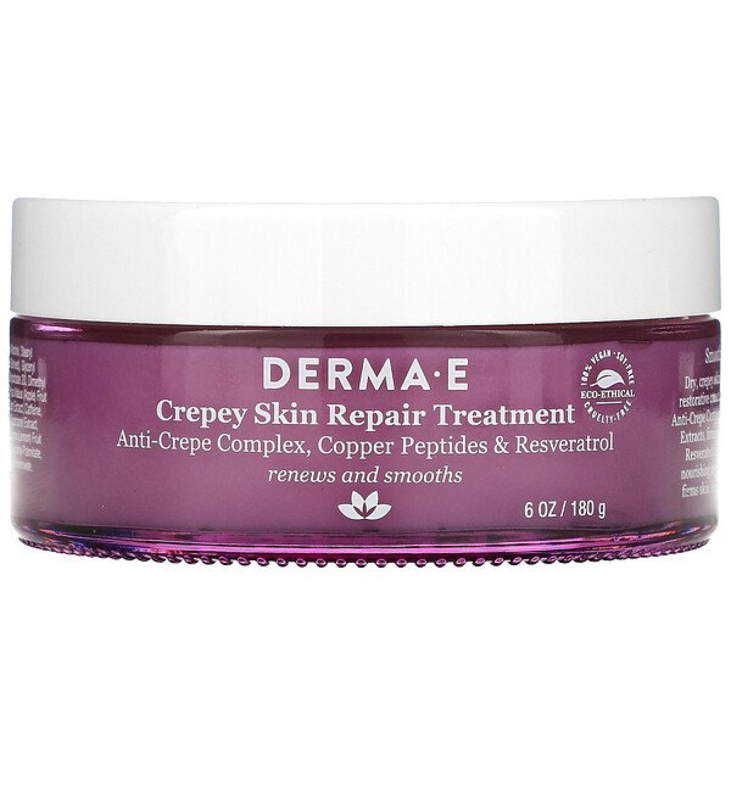 Derma E Crepey Skin Repair Treatment 6 oz | Firming & Hydrating Cream - Buy Online on GoSupps.com