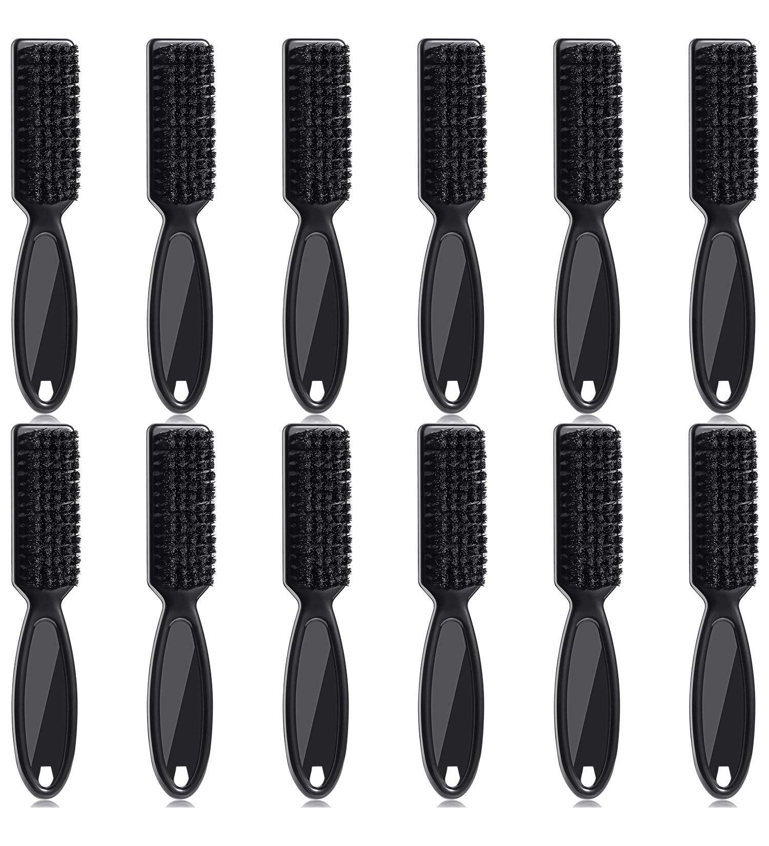 Barber Blade Cleaning Brush Set - 12 Nylon Scrub Brushes (Black) - Buy Online on GoSupps.com
