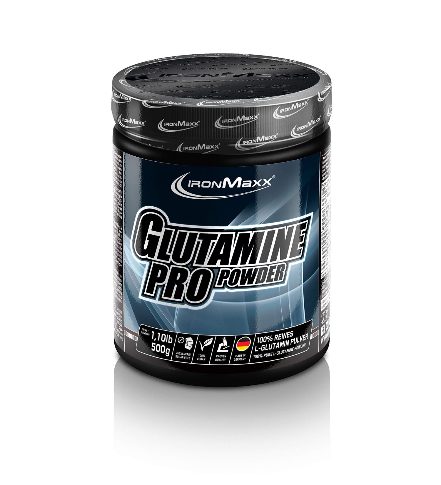 Buy Ironmaxx Pure Vegan L-Glutamine Powder 500g - Tasteless & Neutral Taste Perfect for Muscle Recovery - 1 Pack - Buy Online on GoSupps.com