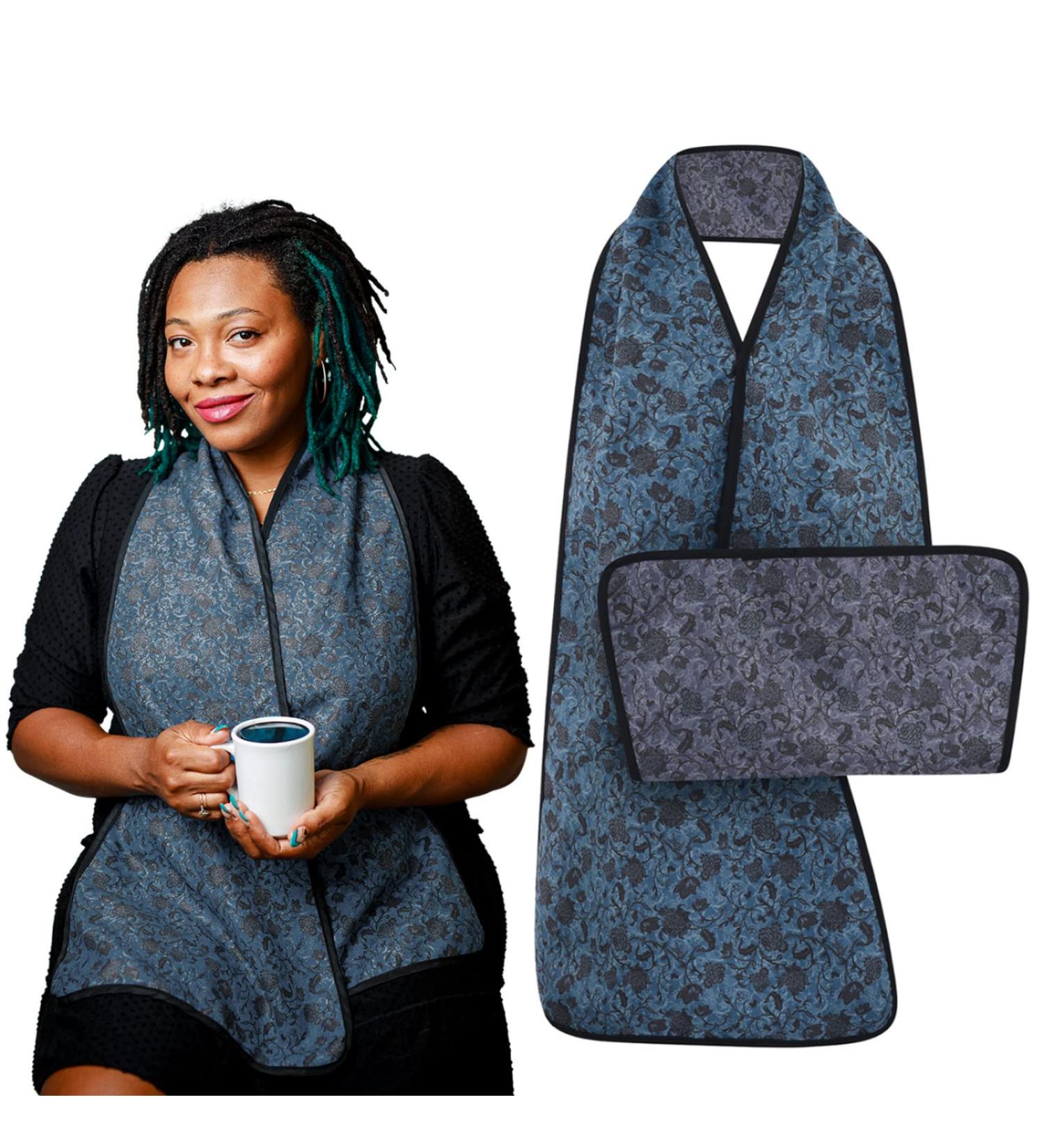 Reversible Adult Bib Scarf - Stylish & Dignified Clothing Protector | Washable & Reusable - Buy Online on GoSupps.com