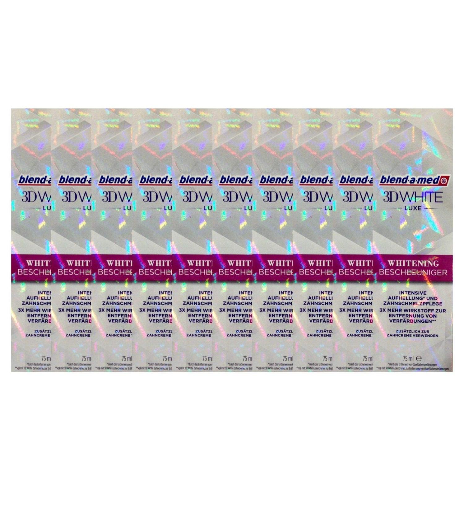 10x Blend-A-Med 3D White Luxe Whitening Accelerator 75 ml Original Teeth Whitening