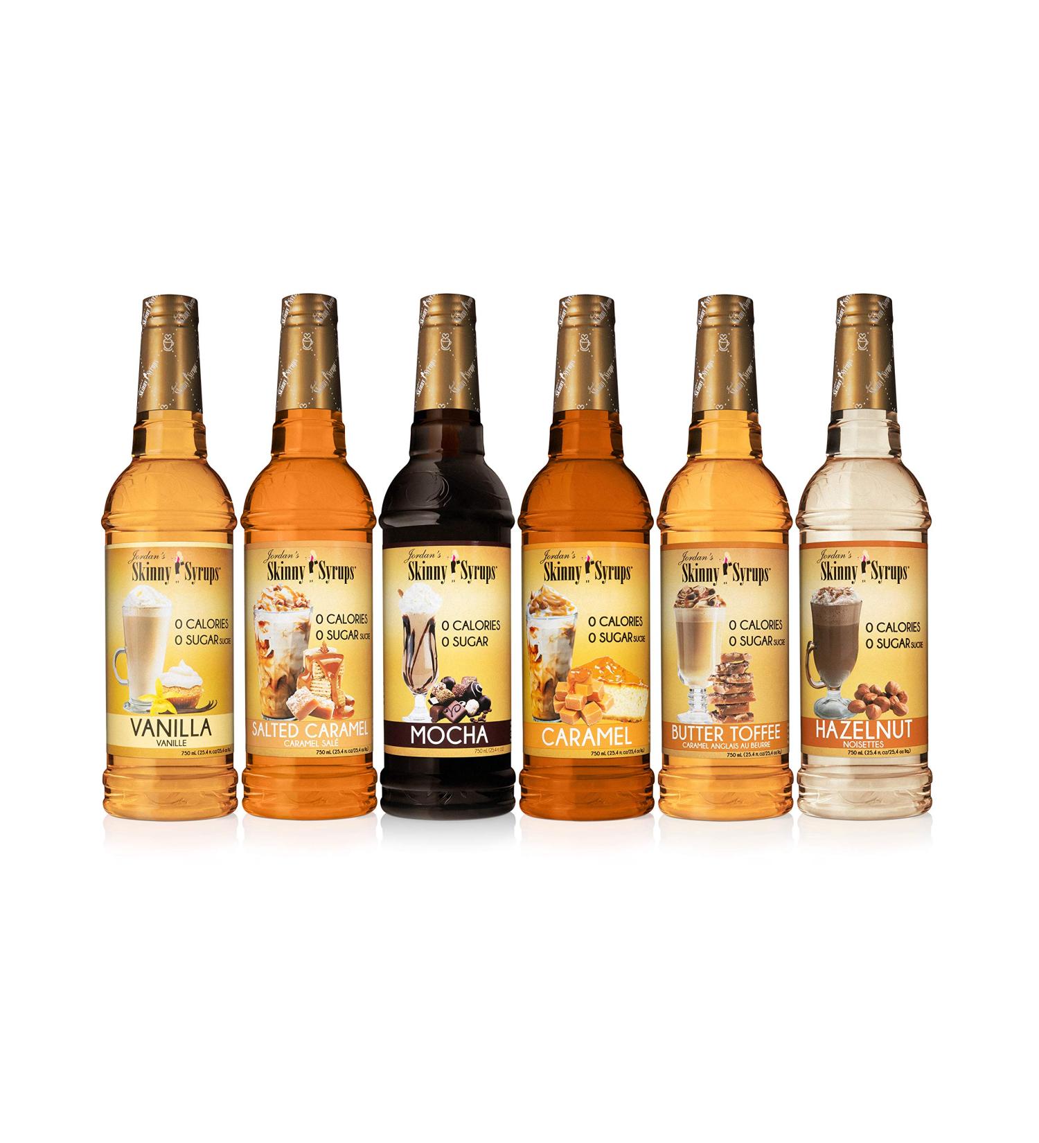 Jordan's Skinny Syrups | Classic Syrup Sampler| Healthy Flavors with 0 Calories  0 Sugar  0 Carbs  25.4 Fl Oz (Pack of 6) - Buy Online on GoSupps.com
