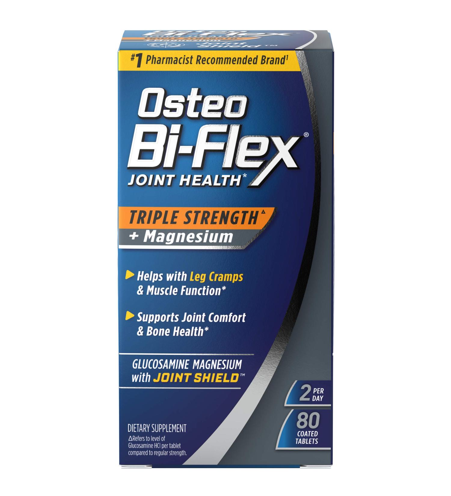 Osteo Bi-Flex Joint Health Triple Strength with Magnesium - 80 Coated Tablets - Buy Online on GoSupps.com