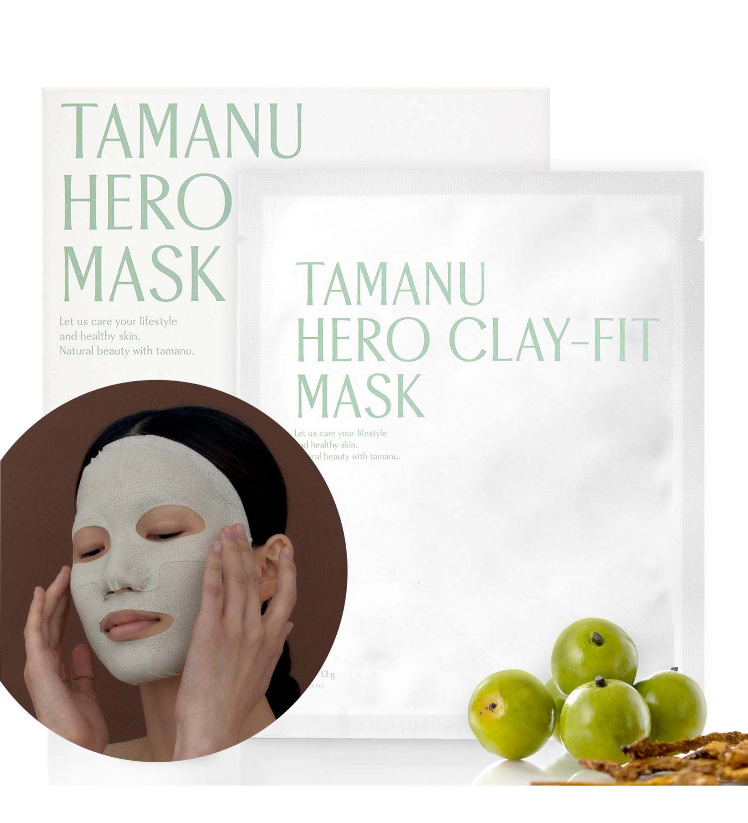 Buy Tamanu Hero Clay-Fit Mask (3EA) - Best Clay Sheet Mask for Oily Skin Pore & Blackhead Treatment | Korean Skincare - Buy Online on GoSupps.com