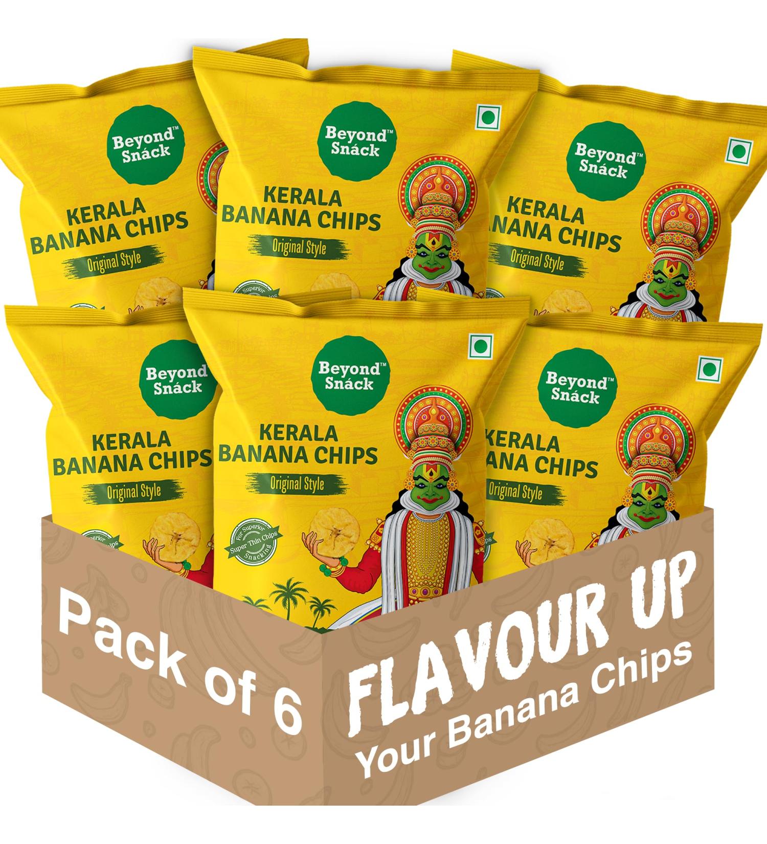 Beyond Sn ck Natural Kerala Banana Chips Healthy and Delicious Snacks No Hand Touch Original Style Salted 600gms Salted 600g Pack of 1 - Buy Online on GoSupps.com