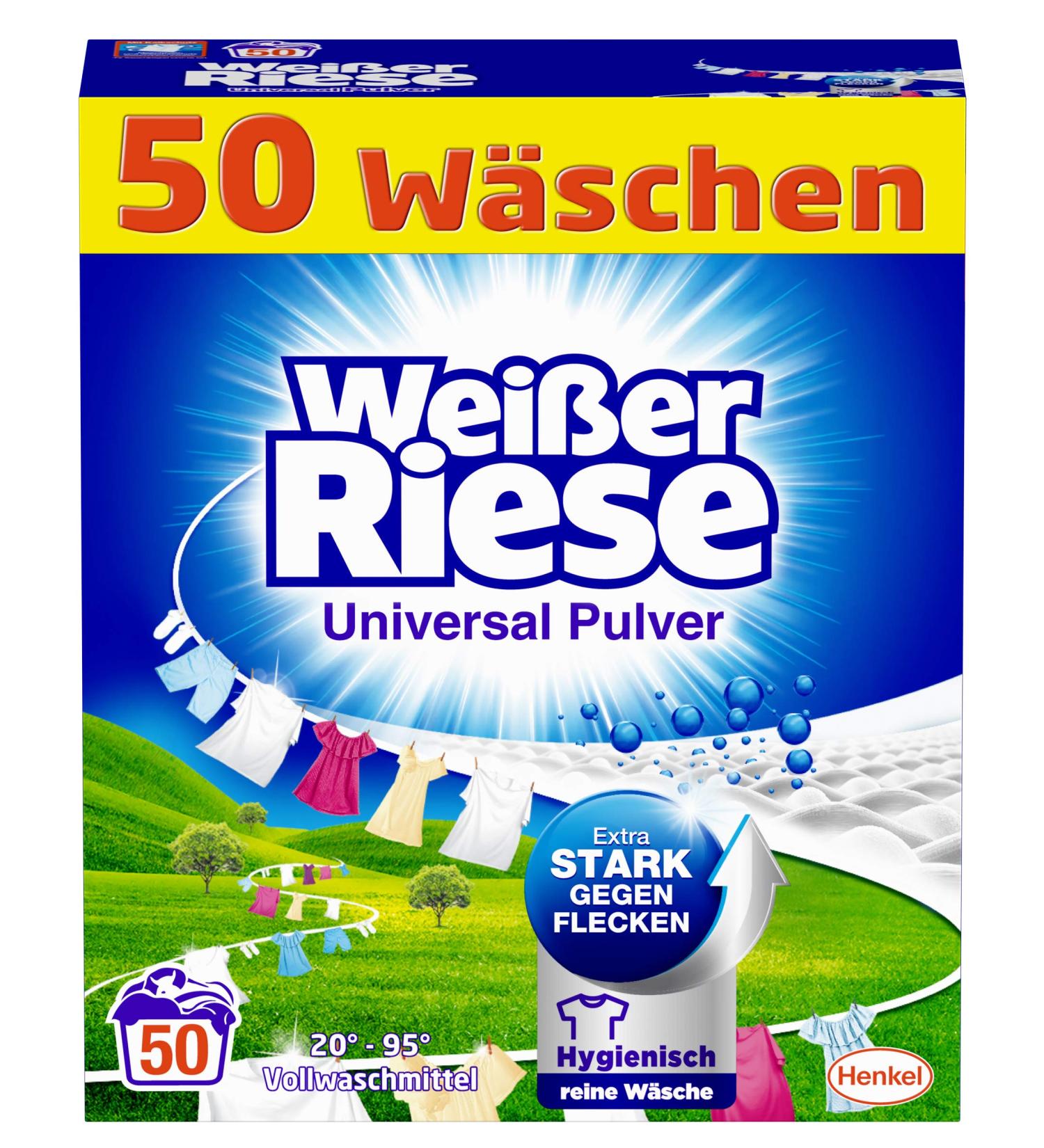 White Giant Universal Powder Detergent - 50 Wash Loads - Stain Fighting & Hygienically Pure Laundry (1 Pack) - Buy Online on GoSupps.com