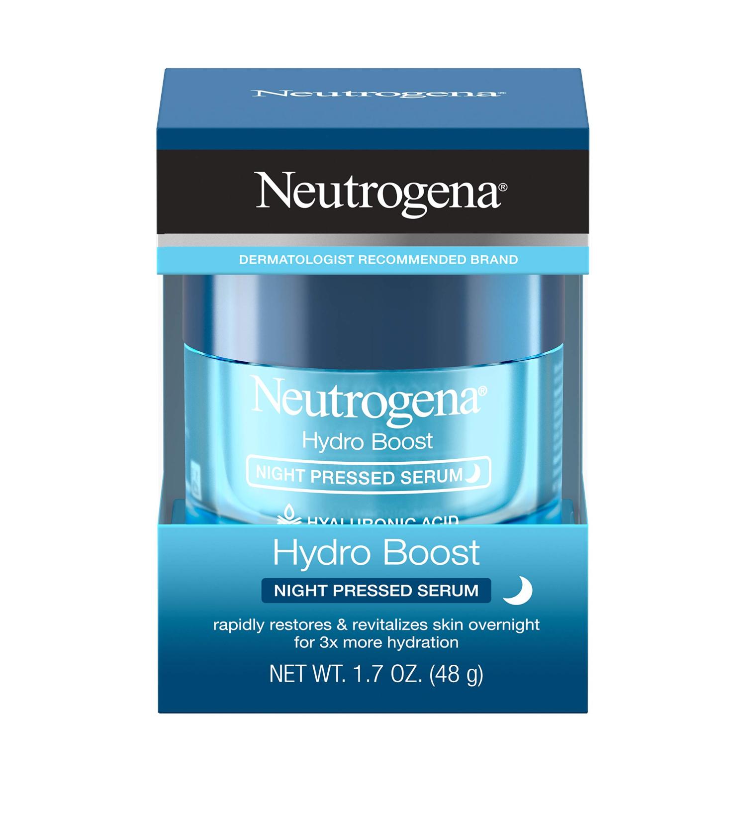 Neutrogena Hydro Boost Night Serum with Hyaluronic Acid & Antioxidants 1.7 oz -Pack of 2 - Buy Online on GoSupps.com
