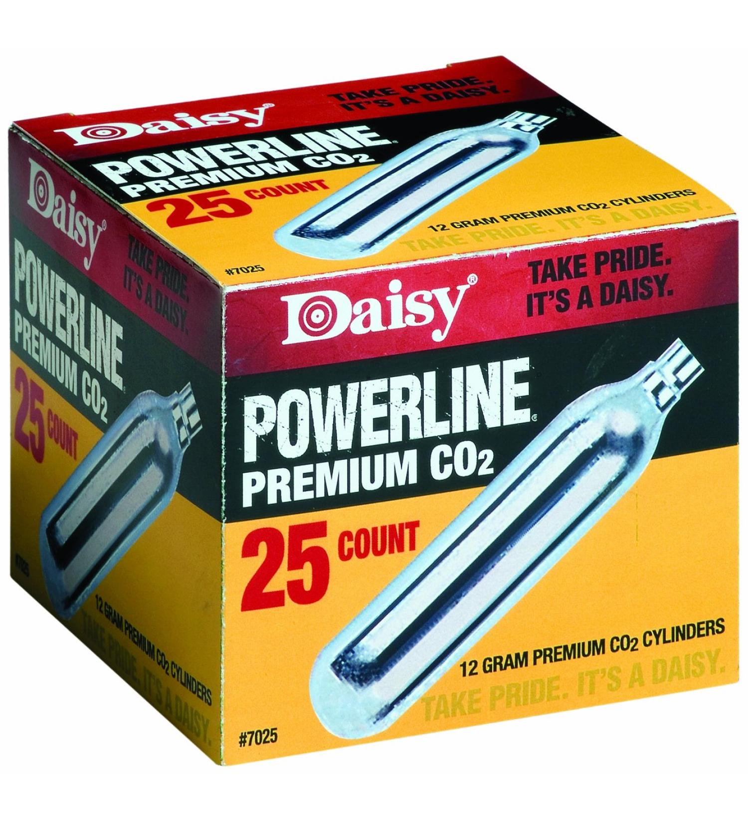 Daisy Outdoor Products 12g CO2 Cylinder - Silver (25 Count) - Buy Online on GoSupps.com