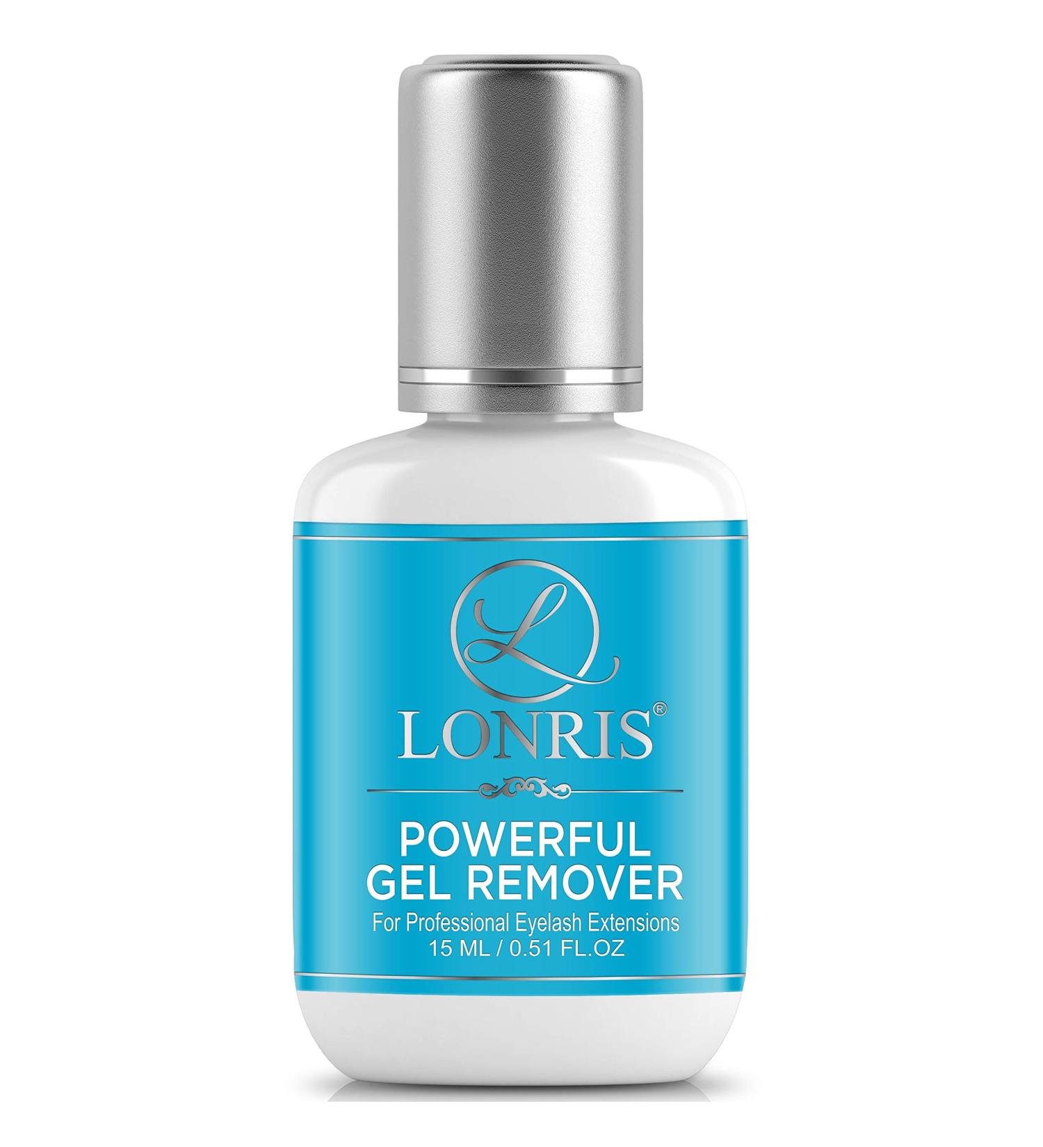LONRIS Fast Gel Remover 15ml - No-Burn Formula | Dissolves Lash Adhesive in 1-2 Minutes | Thick Consistency, Blue Color | Odorless Eyelash Extension Supply - Buy Online on GoSupps.com