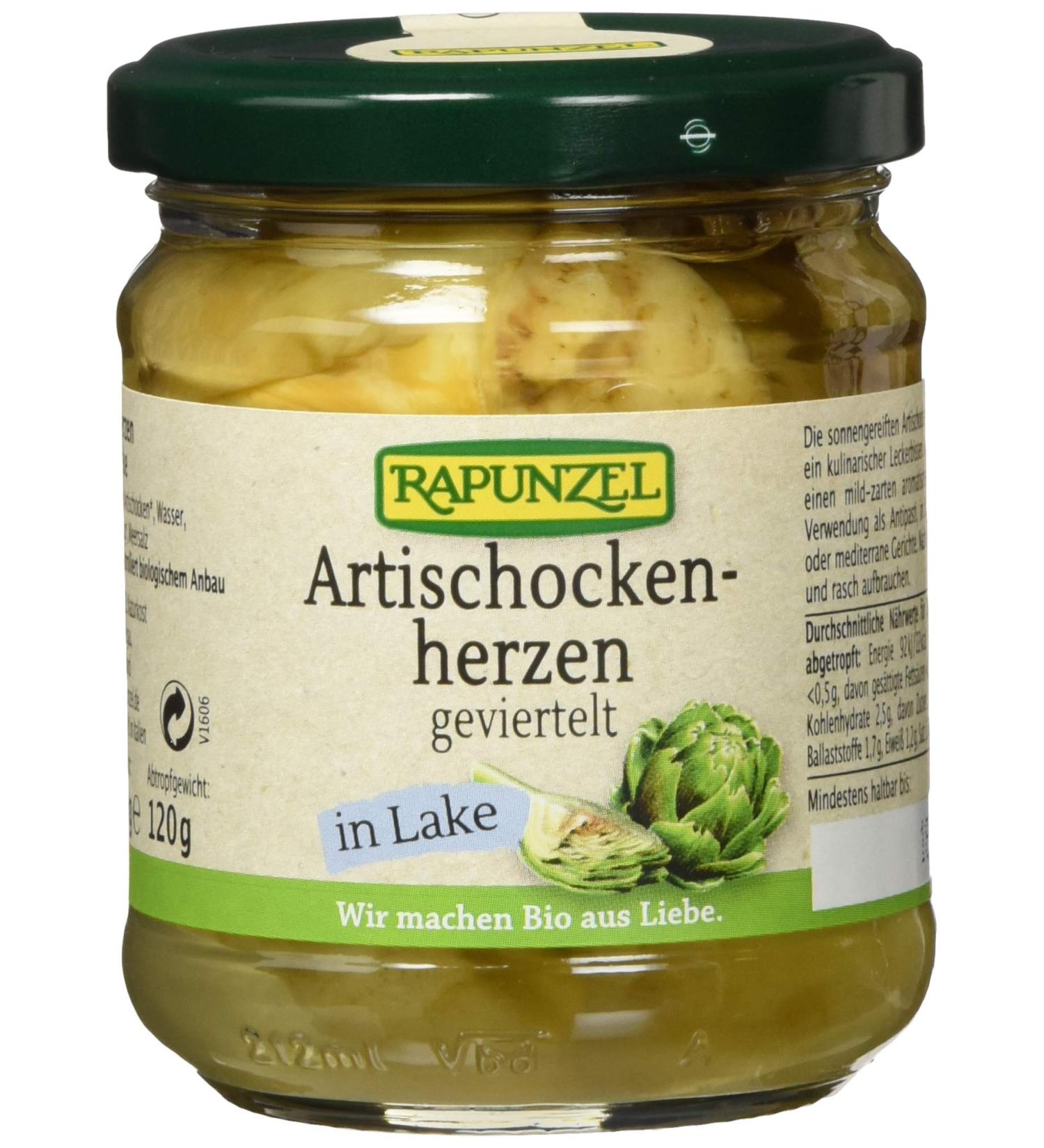 Organic Rapunzel Artichokes Quartered in Brine - 200g Pack | Premium Quality International Shipping - Buy Online on GoSupps.com