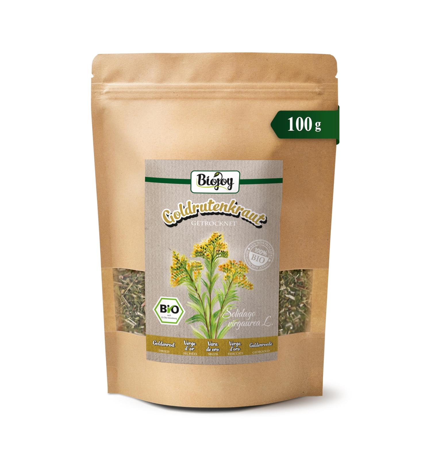  Biojoy Biojoy Organic Goldenrod (100 g) dried and cut Goldenrod herbal tea (Solidago virgaurea) - Buy Online on GoSupps.com