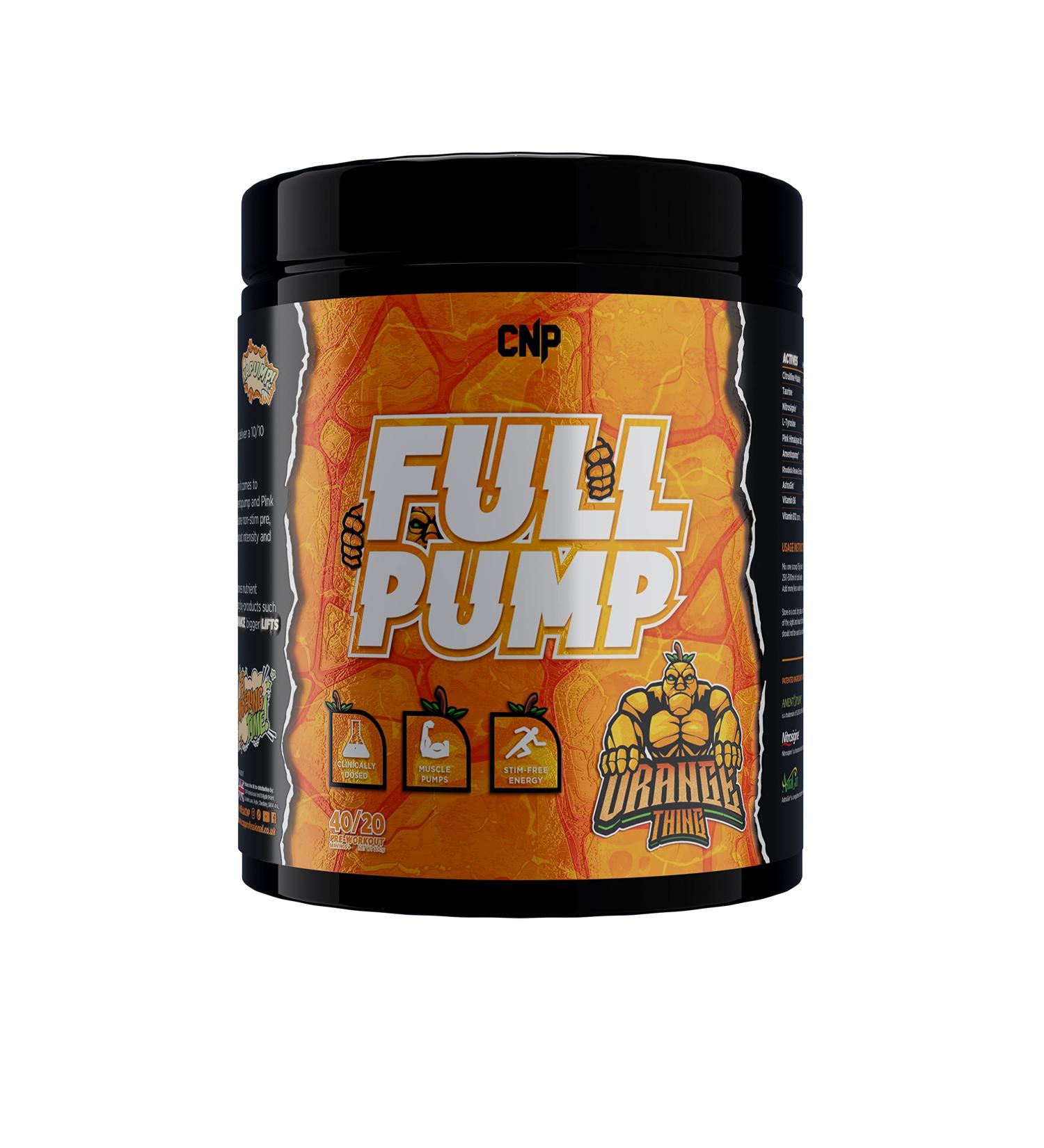 CNP Professional Full Pump Pre-Workout - Stim Free Energy & Muscle Pumps - 300g - 4 Flavours - The Orange Thing - Buy Online on GoSupps.com