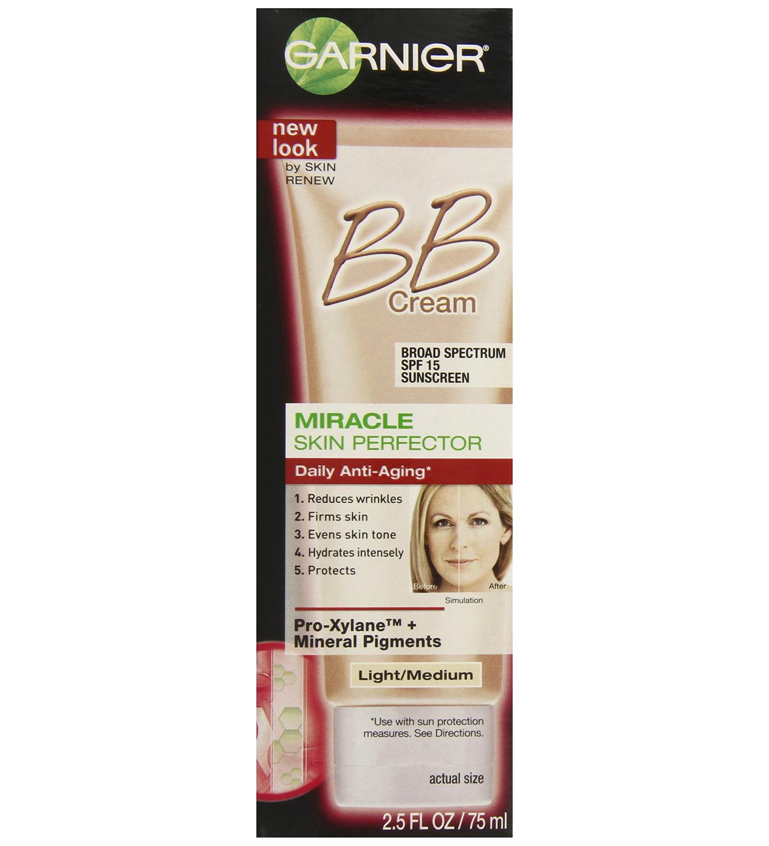 Garnier Miracle Skin Perfector Anti-Aging BB Cream Light/Medium 2.5 oz - Buy Online on GoSupps.com