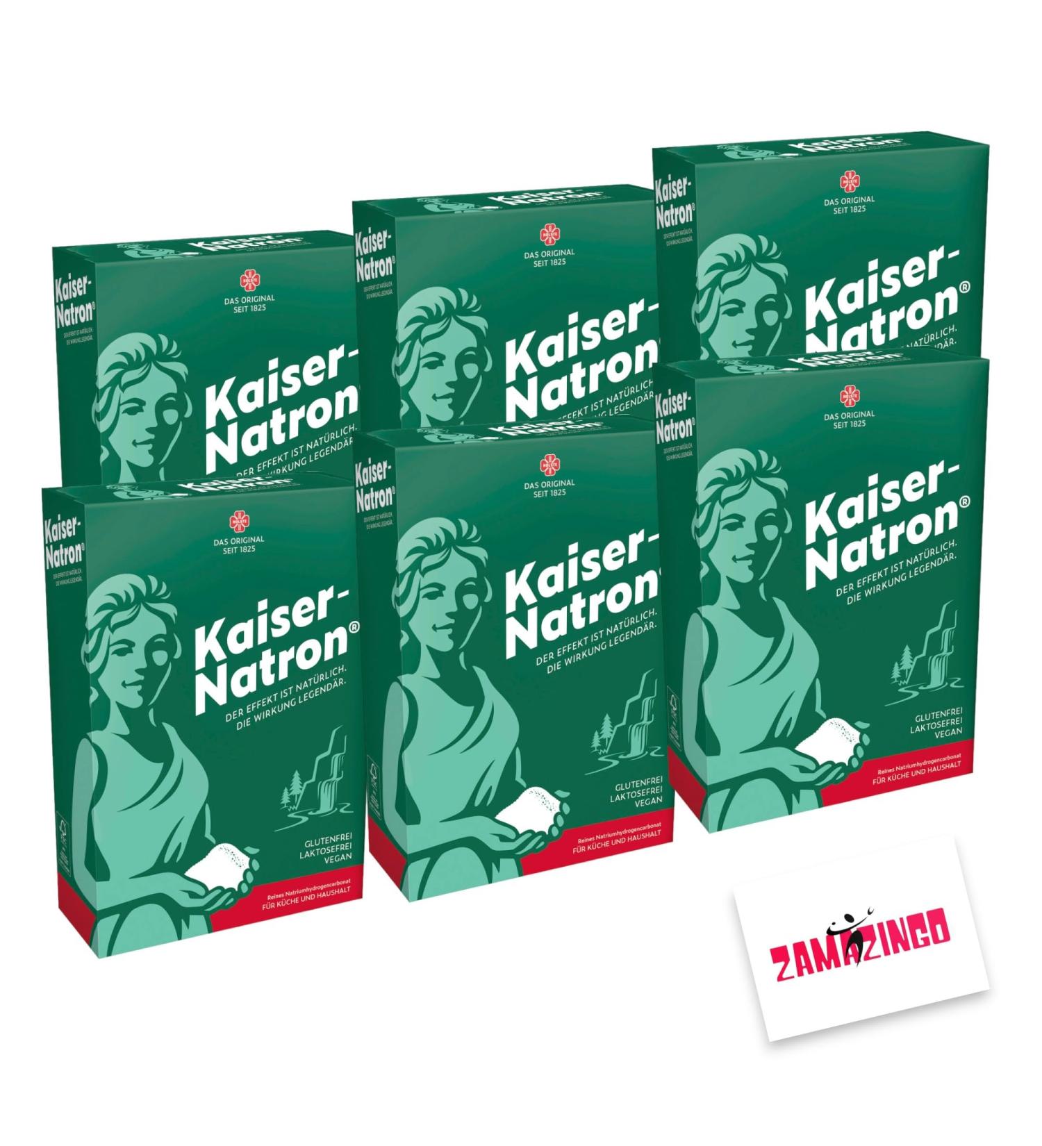 Emperor Natron Powder 6 x 250g |Pure sodium hydrogen carbonate for kitchen and household powder gluten -free vegan lactose -free + zama4zingo card