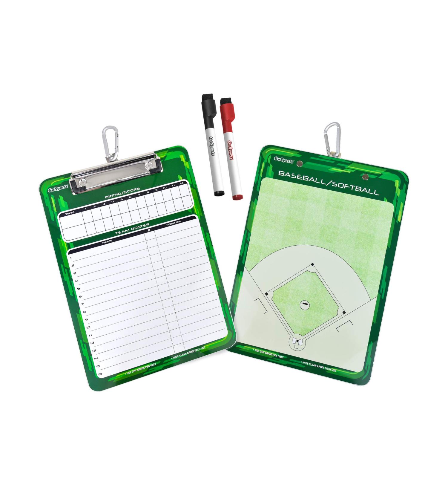 GoSports Baseball/Softball Mini Coaches Board | Dry Erase with 2 Pens - Buy Online on GoSupps.com