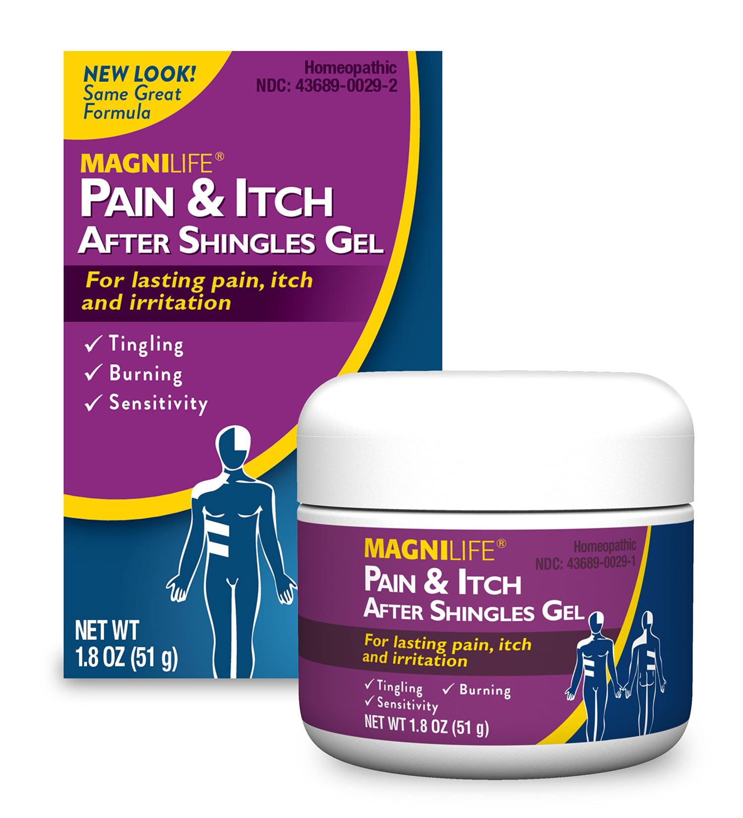 MagniLife Pain and Itch After Shingles Gel - 1.8oz | Natural Relief with Jasmine and Mezereon - Buy Online on GoSupps.com