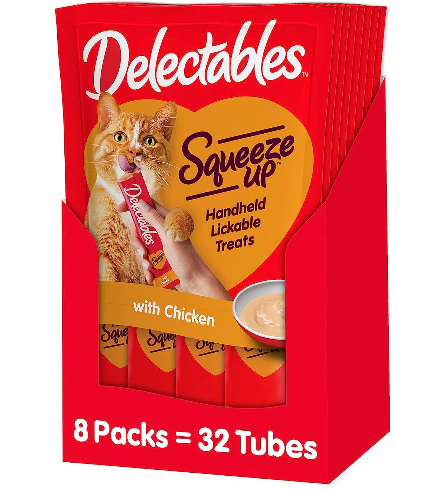 Hartz Delectables Squeeze Up - Lickable Wet Cat Treats for Adult & Senior Cats | Multiple Flavors - Buy Online on GoSupps.com