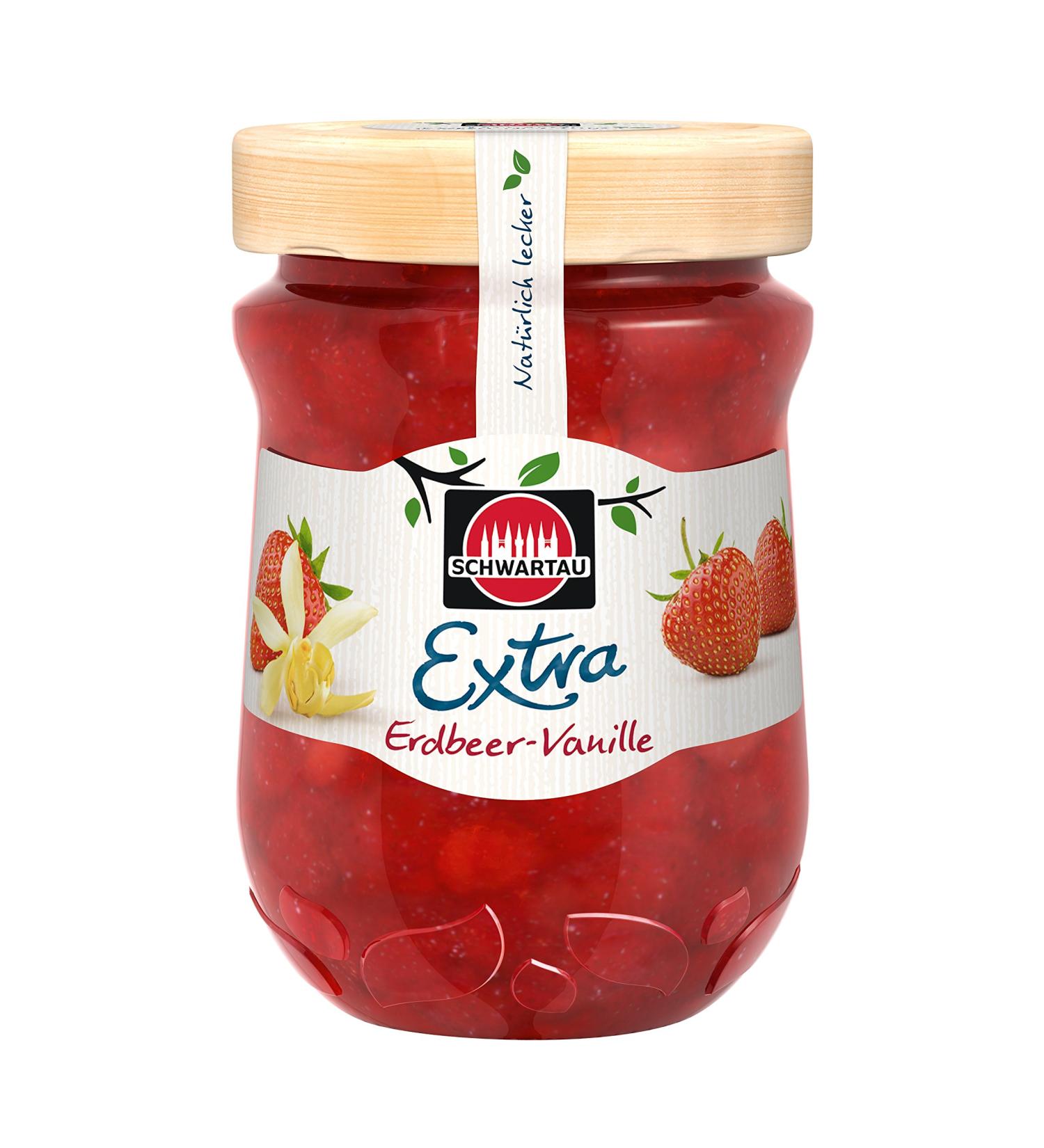 Schwartau Extra Strawberry-Vanilla Jam (Pack of 8 x 340g) - Premium Quality International Shipping - Buy Online on GoSupps.com