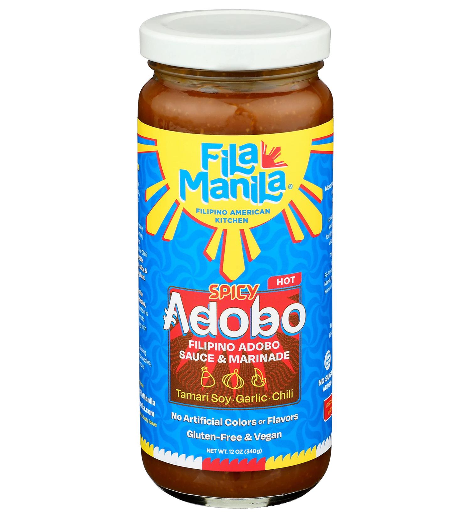 Fila Manila Spicy Filipino Adobo Tamari Soy Sauce 12oz - Vegan, Gluten-Free, Dairy-Free, No MSG, Made in USA | As Seen on TikTok - Buy Online on GoSupps.com