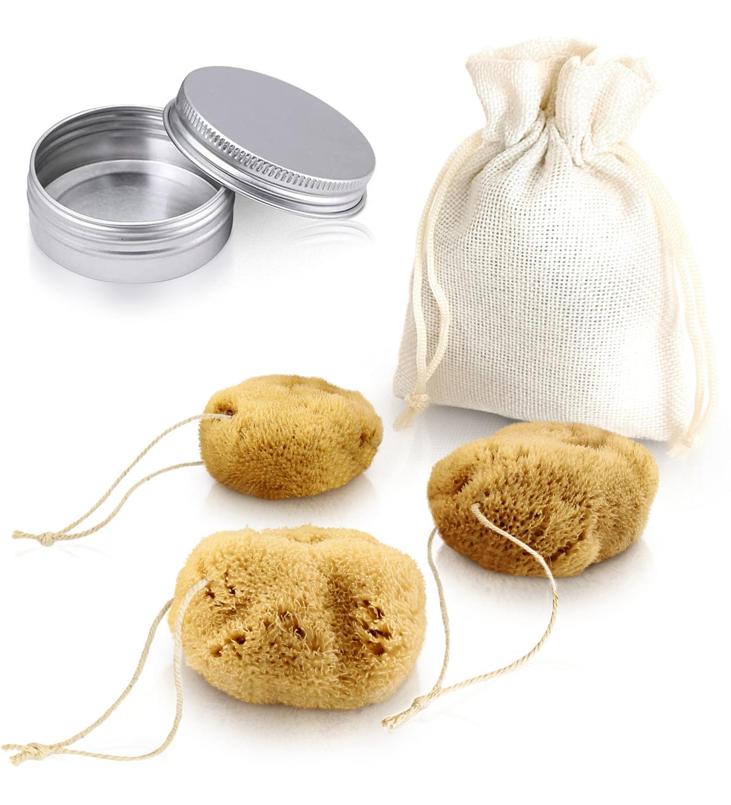 tom&pat Menstrual Sponge with String Alternative to Soft Tampon and Menstrual disc - DERMATEST: Very Good with Travel Change case Natural Sponge Washable & Reusable (Size M / 3 x 5-7 cm) - Buy Online on GoSupps.com