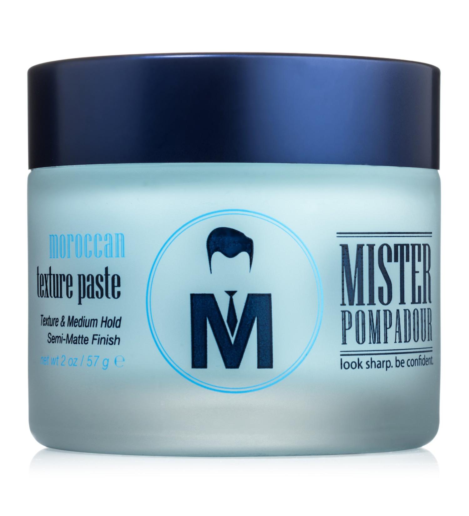 Mister Pompadour Moroccan Texture Paste - 2 Oz | Semi Matte Pomade for Men | Natural Ingredients | Ideal for Straight, Thick, or Curly Hair - Buy Online on GoSupps.com