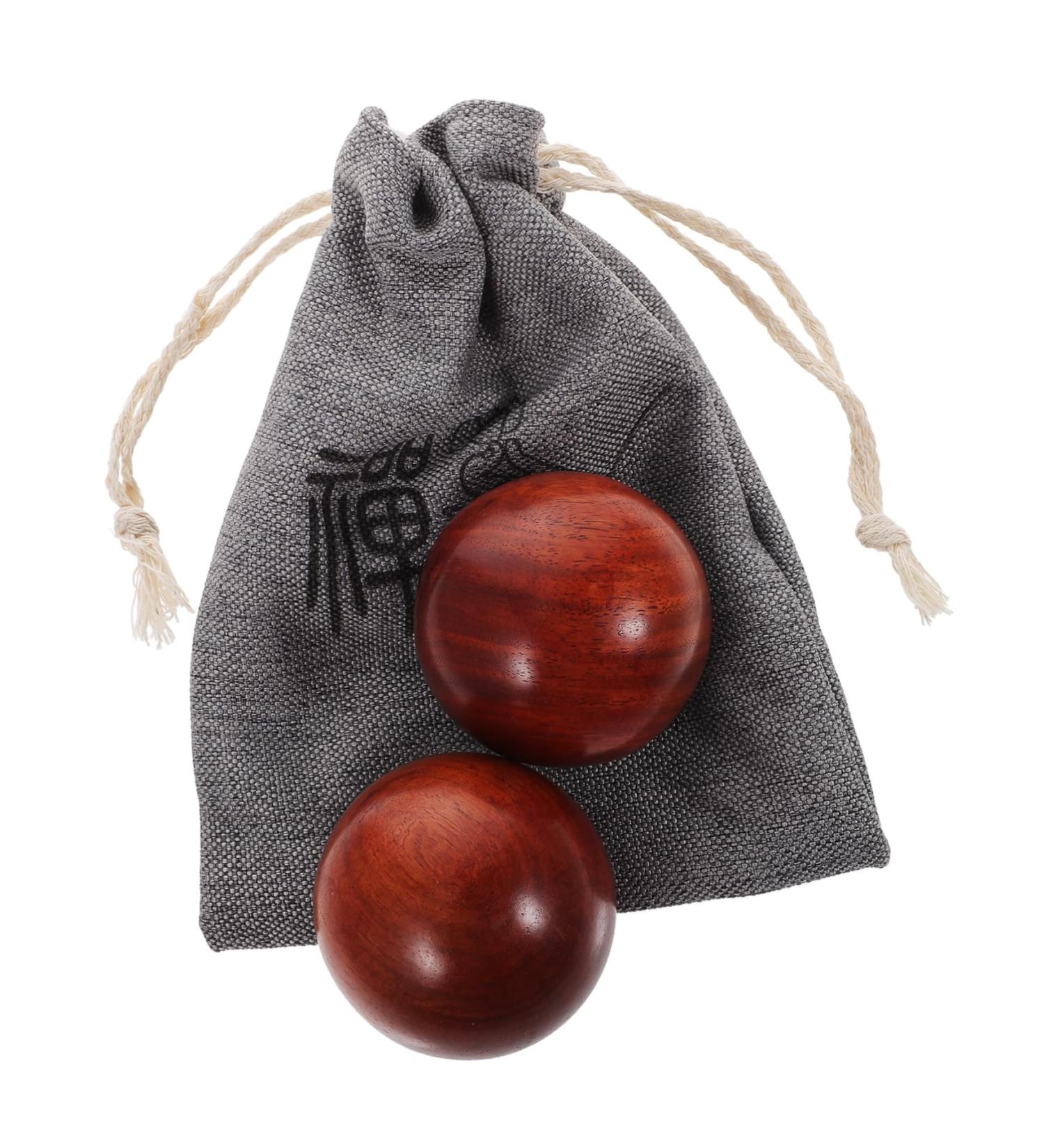 Healeeved Handball Balls Set - Wooden Massage Balls for Health Exercises & Fitness Training | Jade & Fabric Options - Buy Online on GoSupps.com