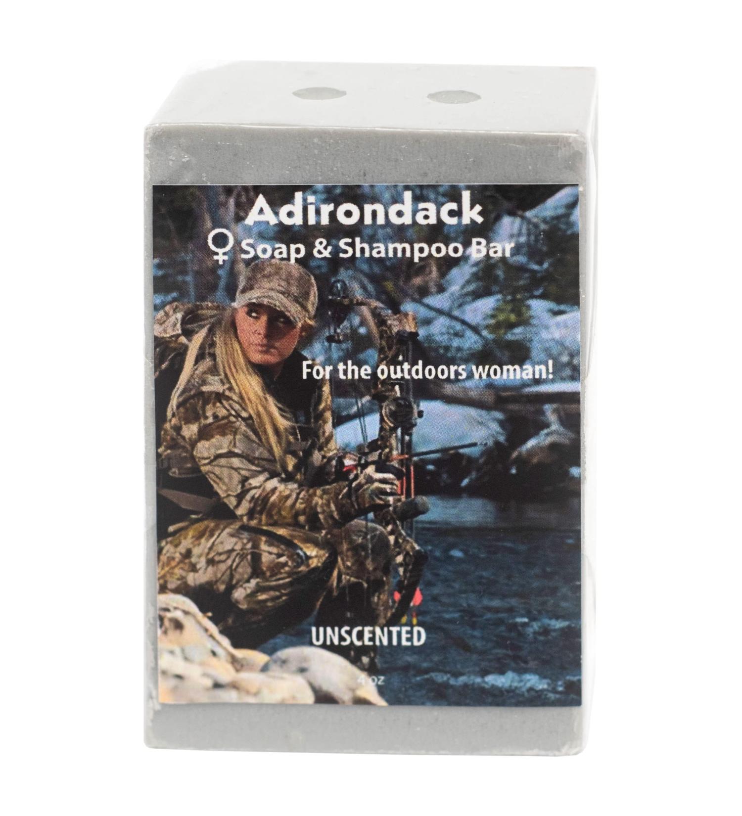 ADK Hunter Women Unscented Camo Soap Bar - All-Natural 3-in-1 Hunting Soap Shampoo & Conditioner with Activated Charcoal - No Odor Human Scent Removal Gift 4 Oz - Buy Online on GoSupps.com