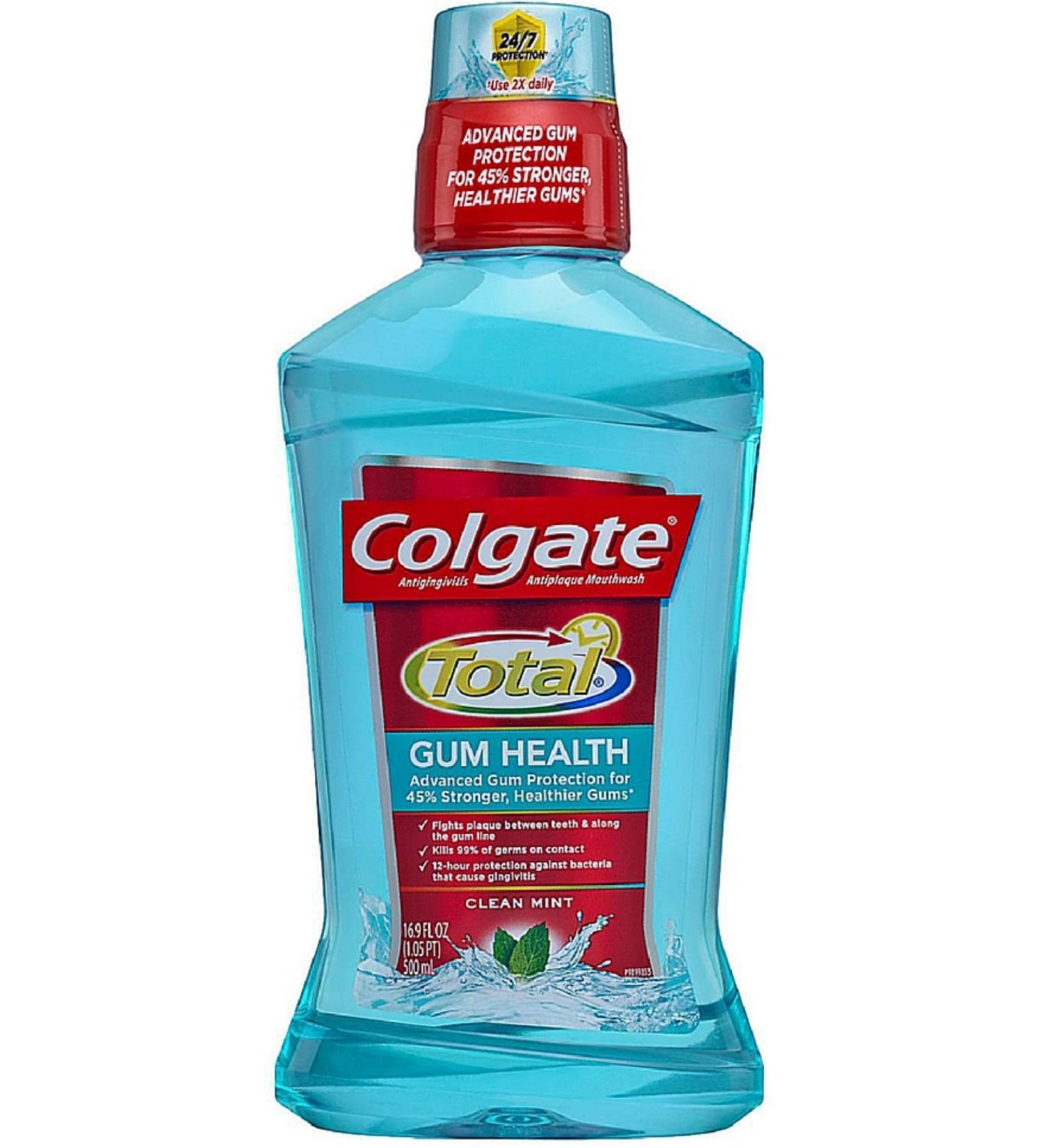 Colgate Total Gum Health Antiplaque Mouthwash Clean Mint 16.90 oz (Pack of 3)