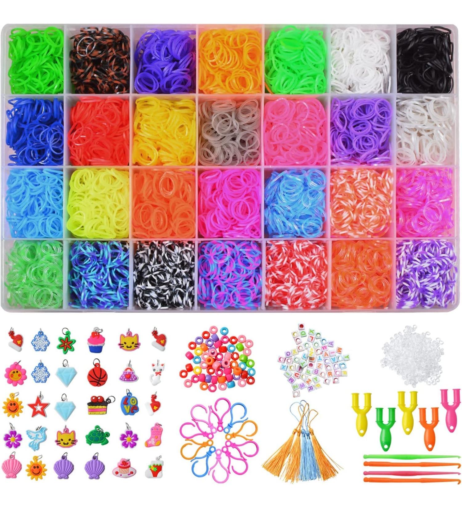 11000+ Rubber Band Bracelet Kit for Kids - Loom Bracelet Making Set with Refill Bands - Buy Online on GoSupps.com