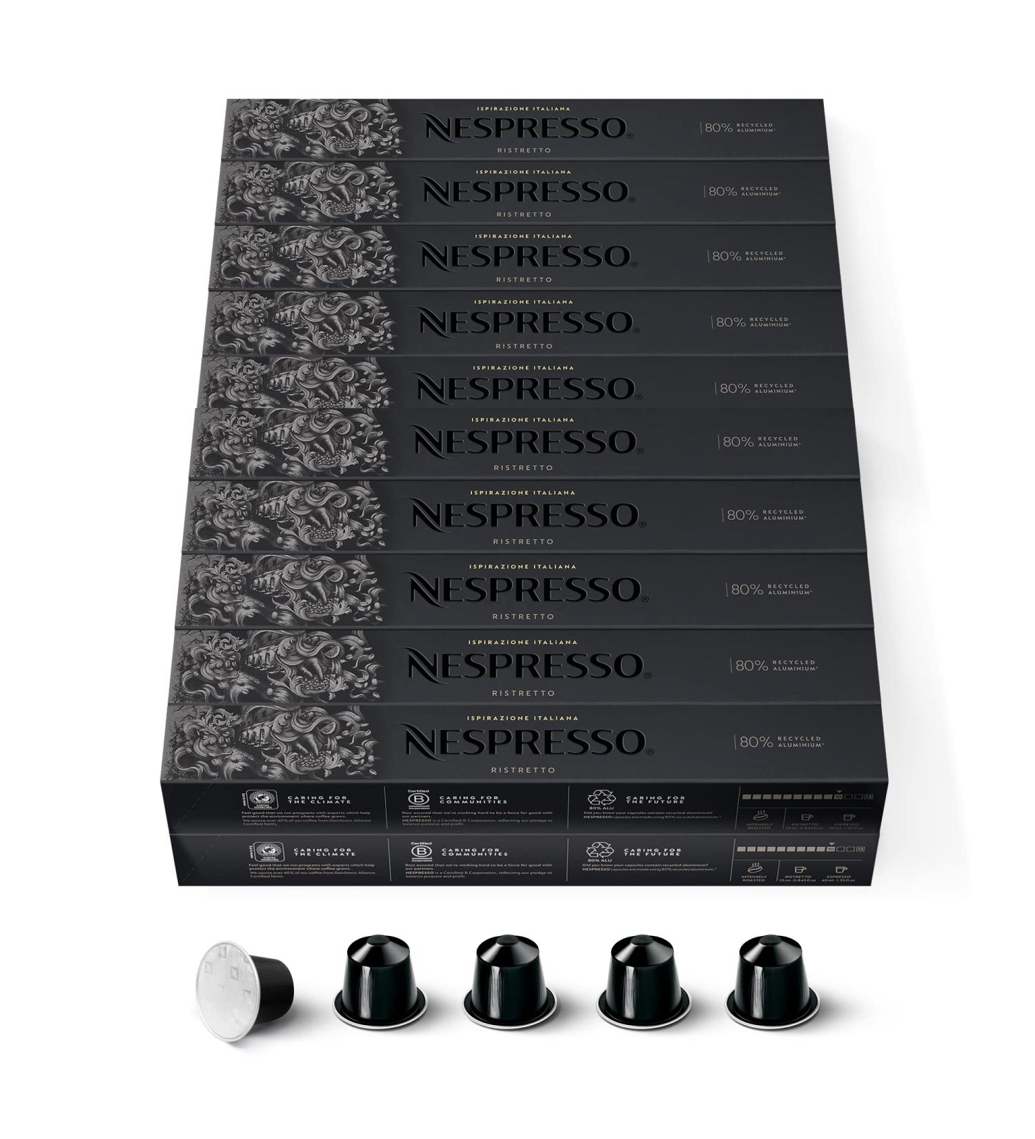 NESPRESSO ORIGINAL Ristretto Dark Roast - 200 Coffee Capsules (20 Packs of 10) | International Shipping Available - Buy Online on GoSupps.com