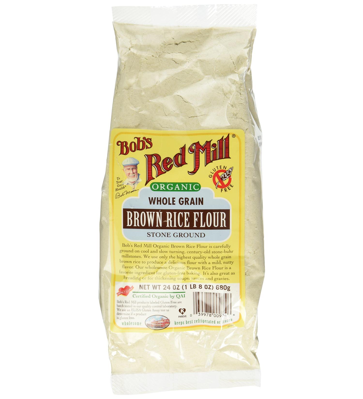 Bob's Red Mill Organic Brown Rice Flour - 24oz | Whole Grain, Gluten-Free - Buy Online on GoSupps.com