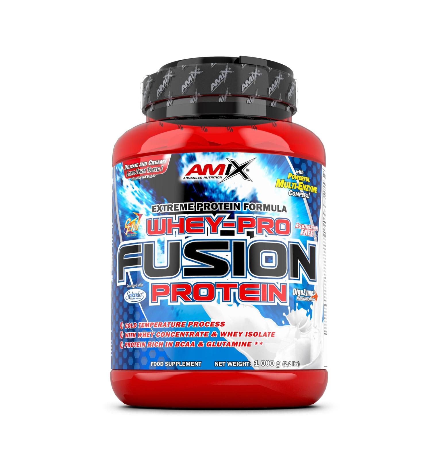Amix Whey Pro-Fusion Protein Powder 1 kg - Vanilla | Muscle Mass Support | Digezyme Enzymes | No Splenda or Aspartame - Buy Online on GoSupps.com