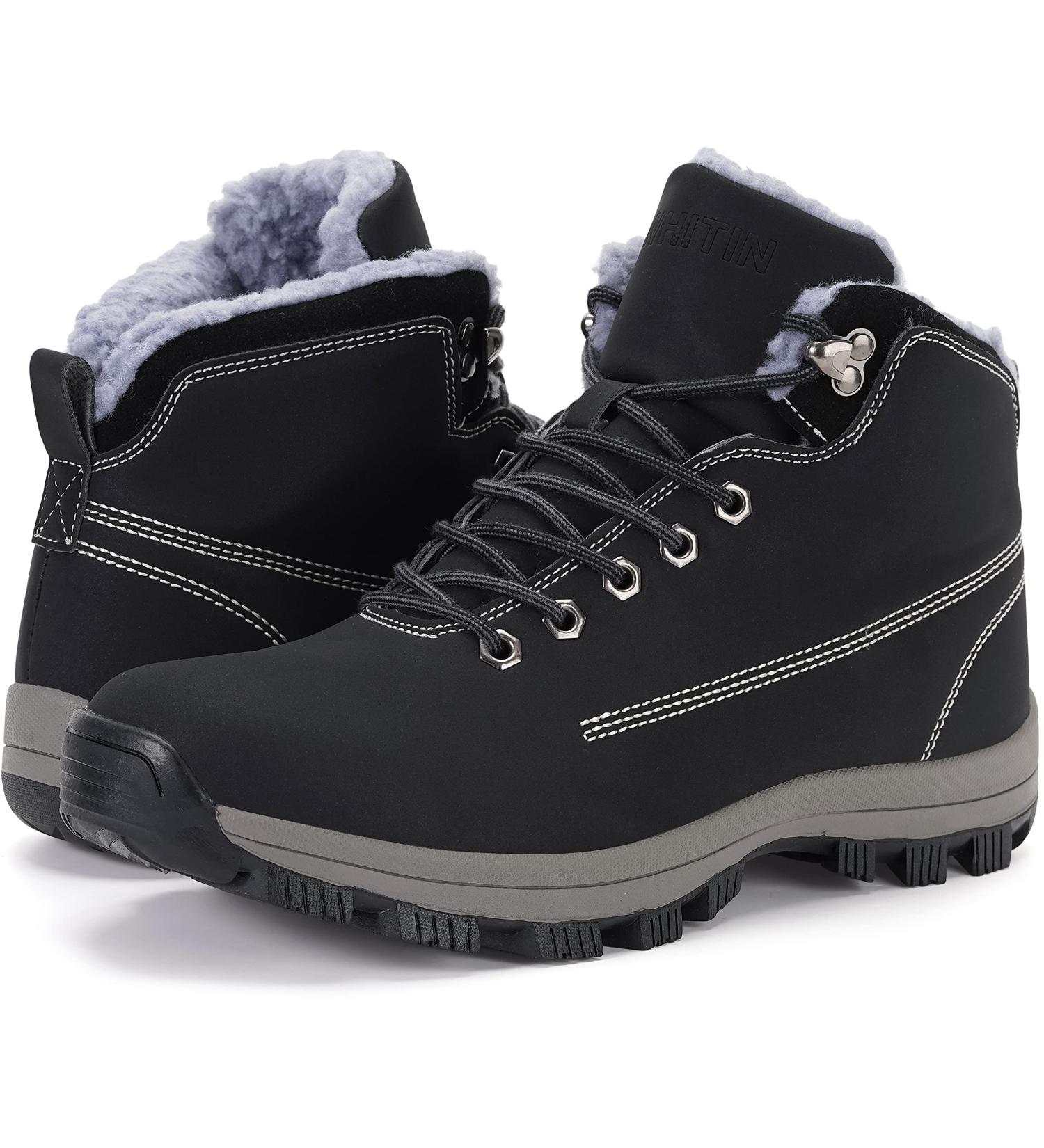 WHITIN Men's Waterproof Cold-Weather Boots 14 Black Nubuck - Stay Warm and Dry in Style - Buy Online on GoSupps.com